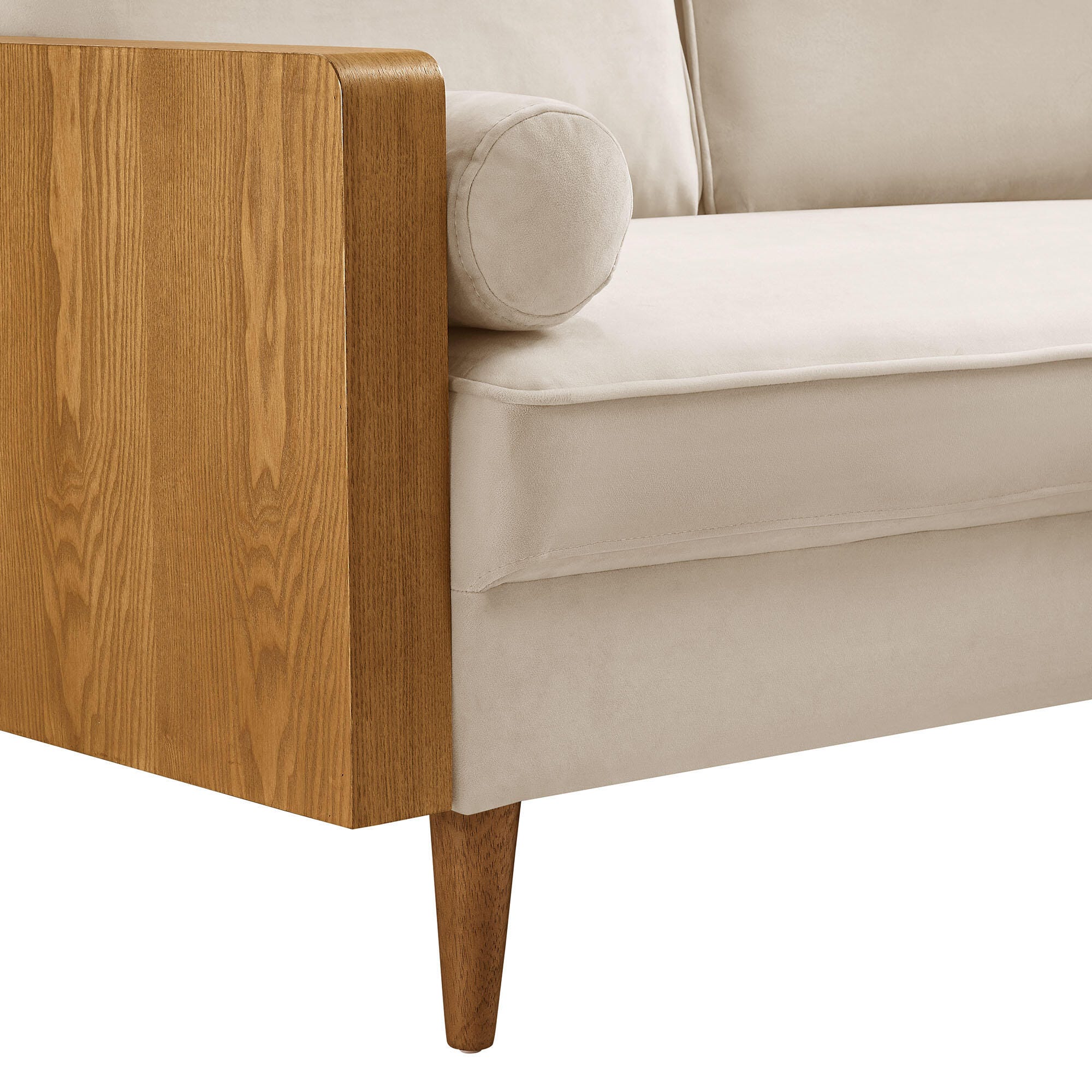 Modway Kellan Sofa, Walnut/Almond, large
