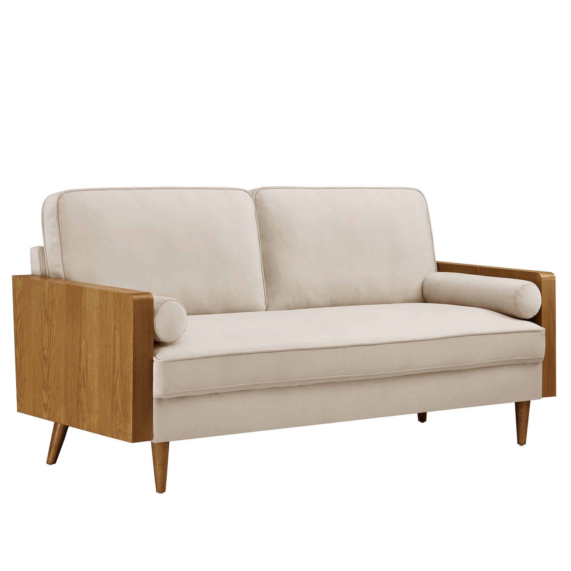 Modway Kellan Sofa, Walnut/Almond, large