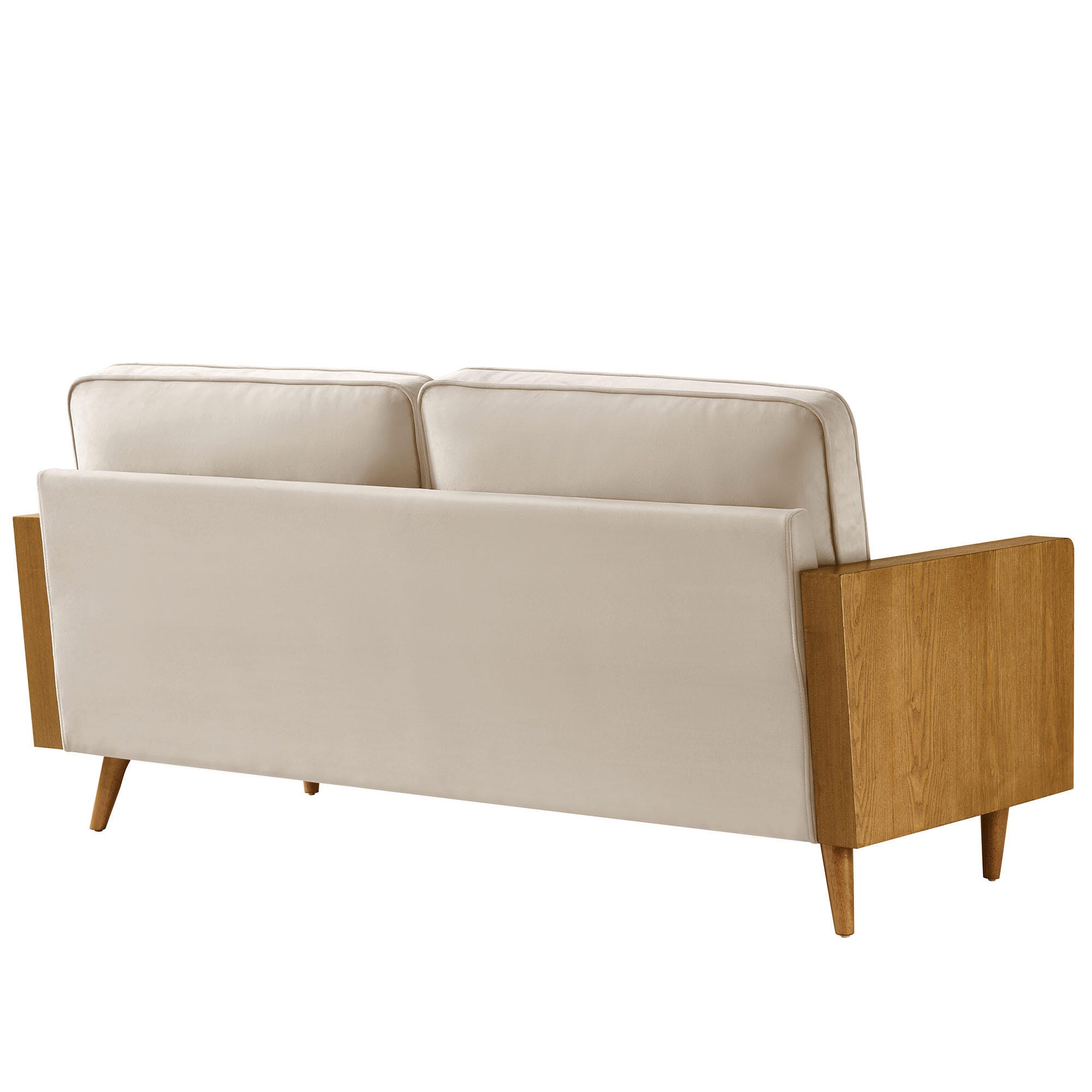 Modway Kellan Sofa, Walnut/Almond, large