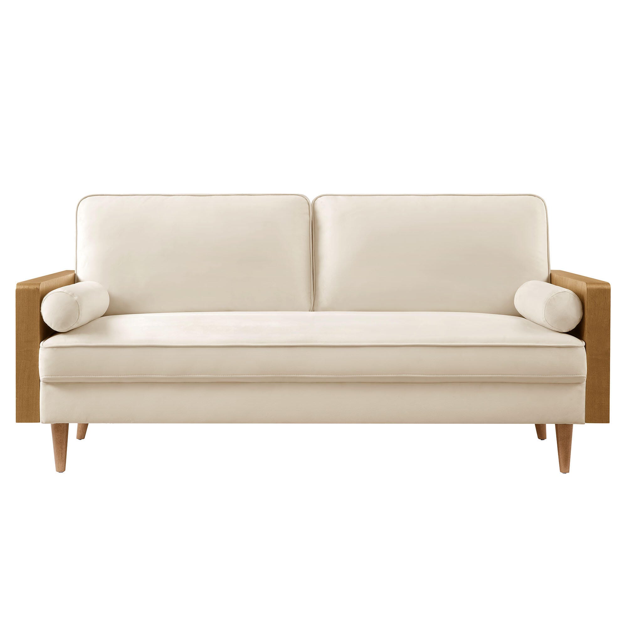 Modway Kellan Sofa, Walnut/Alabaster, large