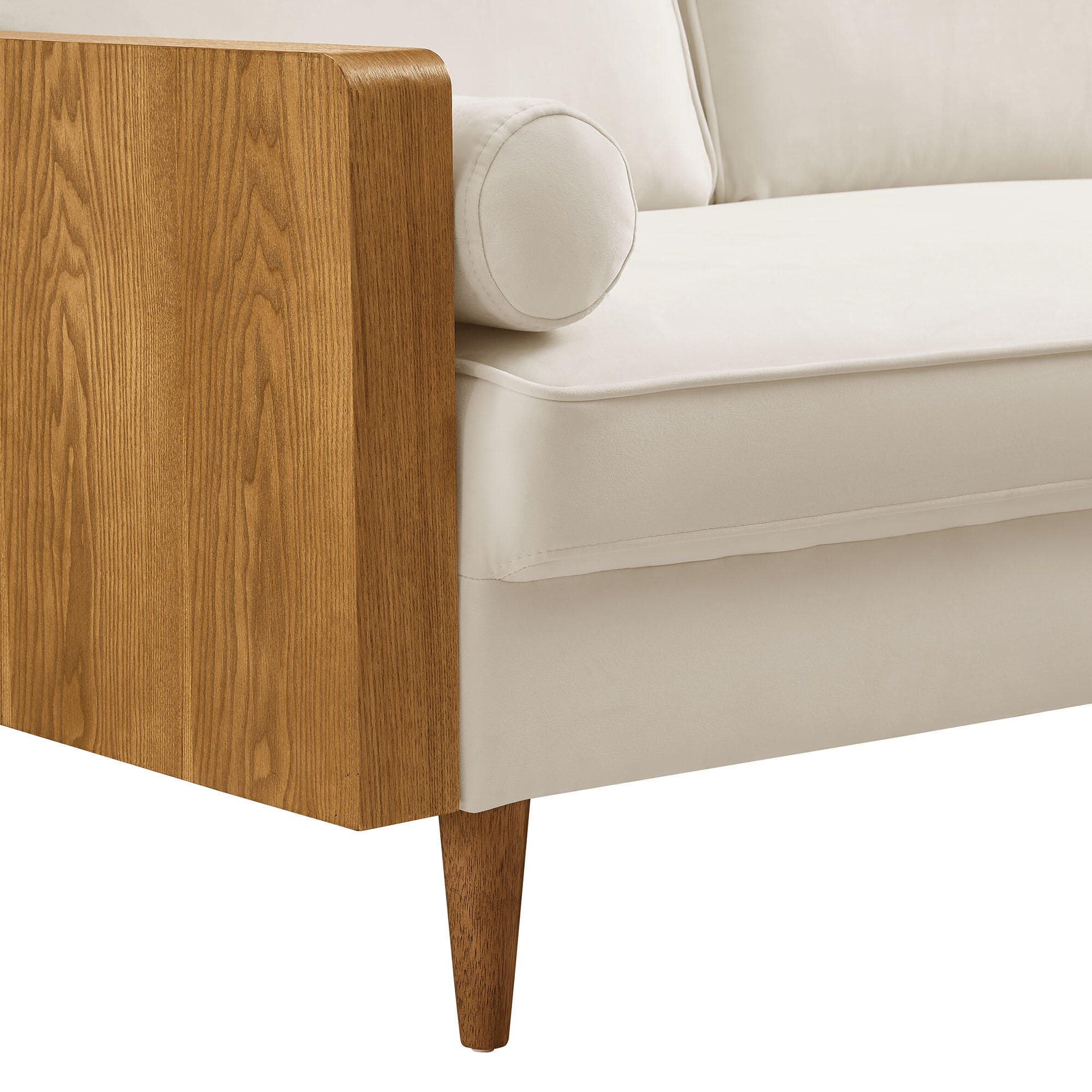 Modway Kellan Sofa, Walnut/Alabaster, large