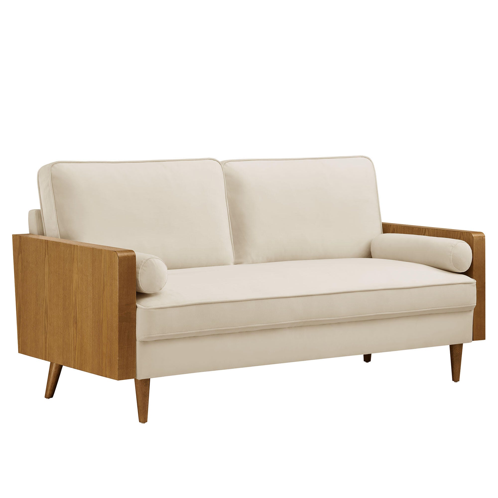 Modway Kellan Sofa, Walnut/Alabaster, large