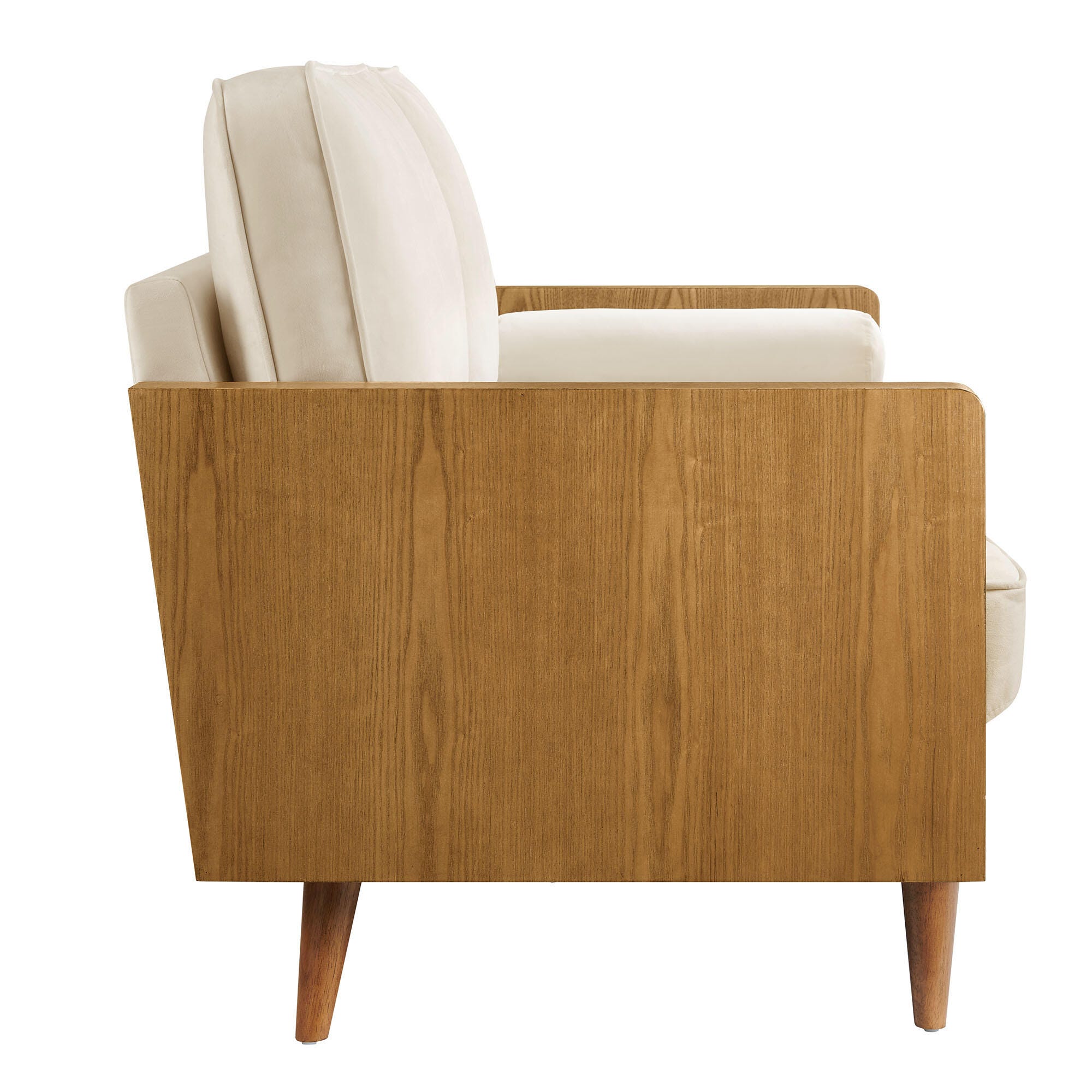 Modway Kellan Sofa, Walnut/Alabaster, large