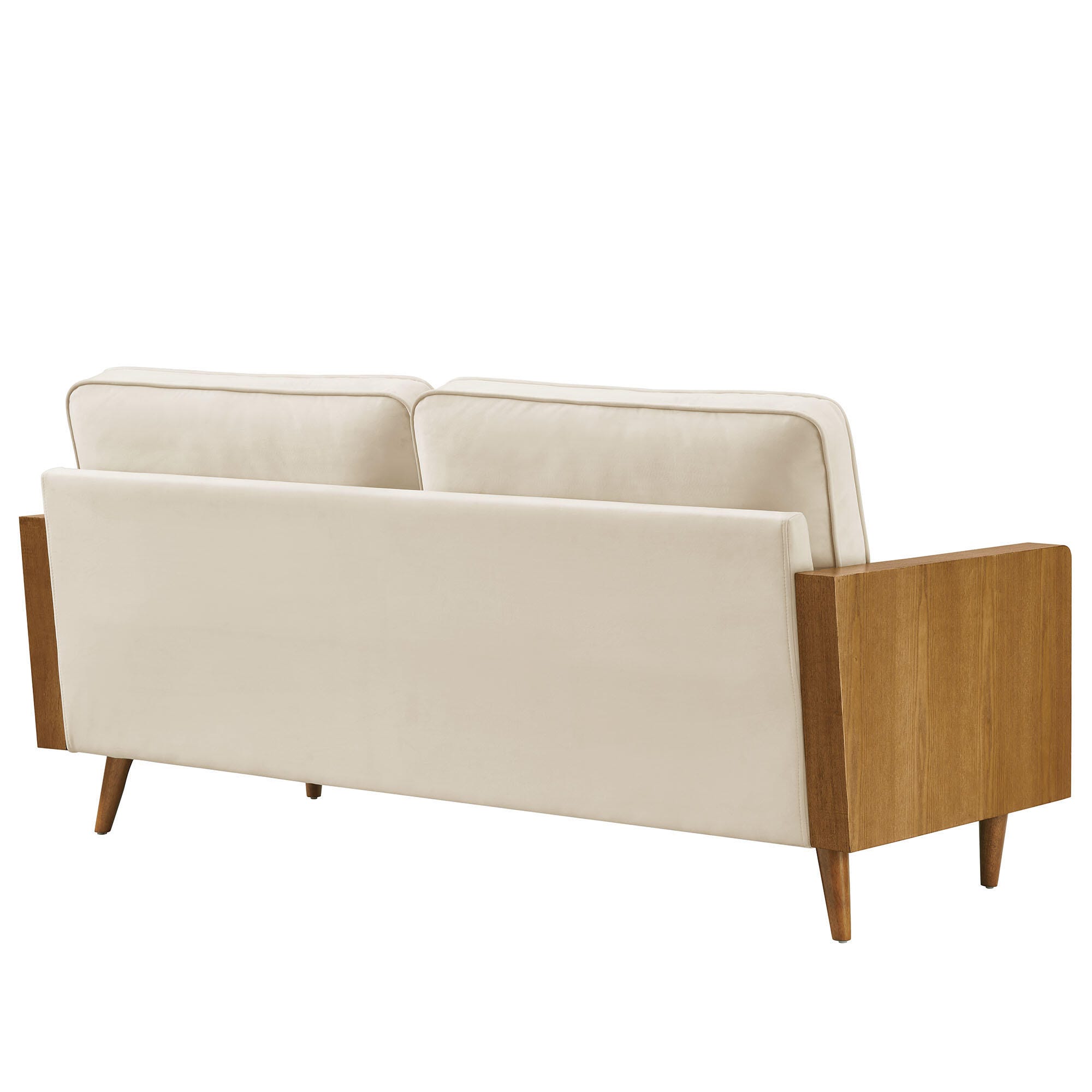 Modway Kellan Sofa, Walnut/Alabaster, large