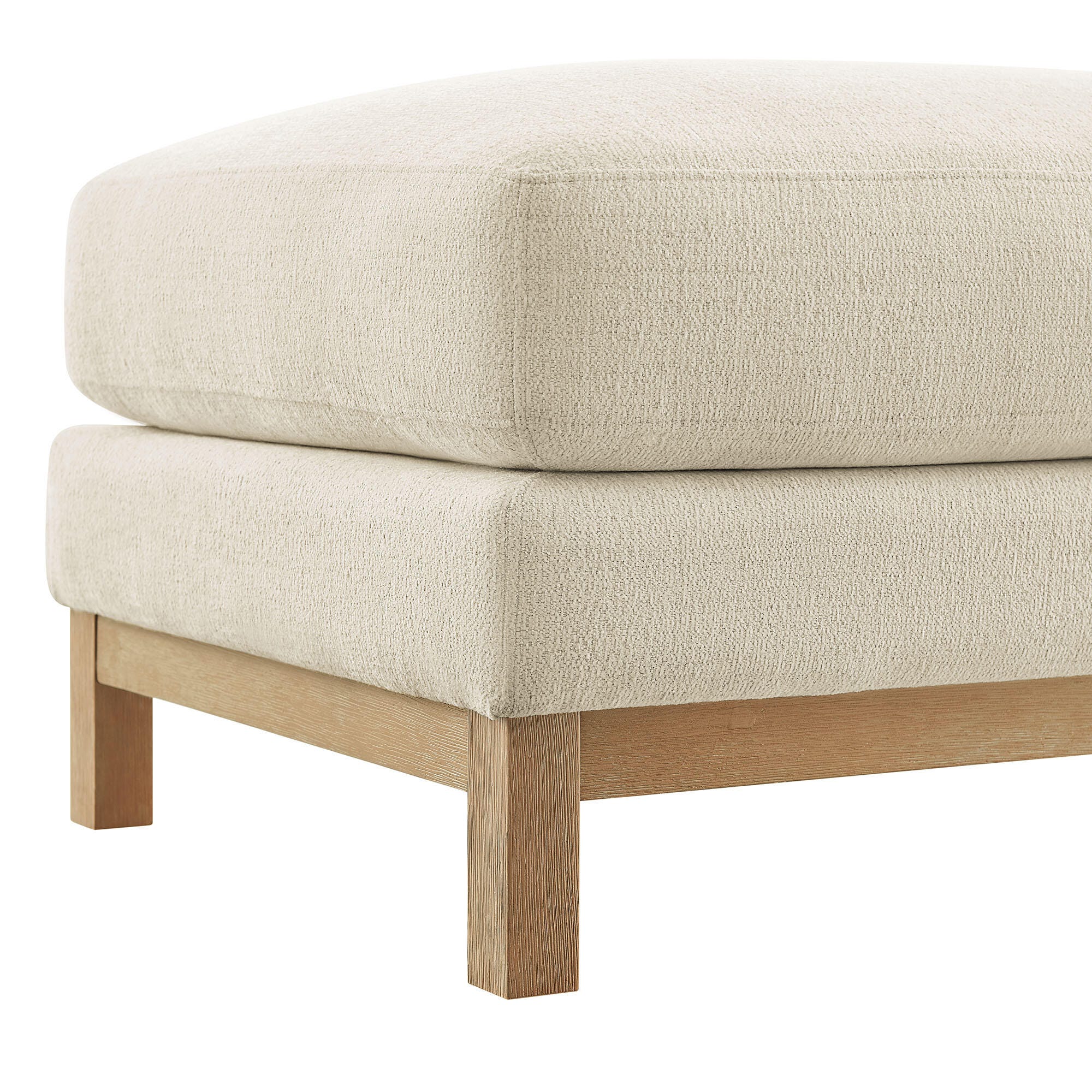 Modway Roscoe Ottoman, Ivory, large