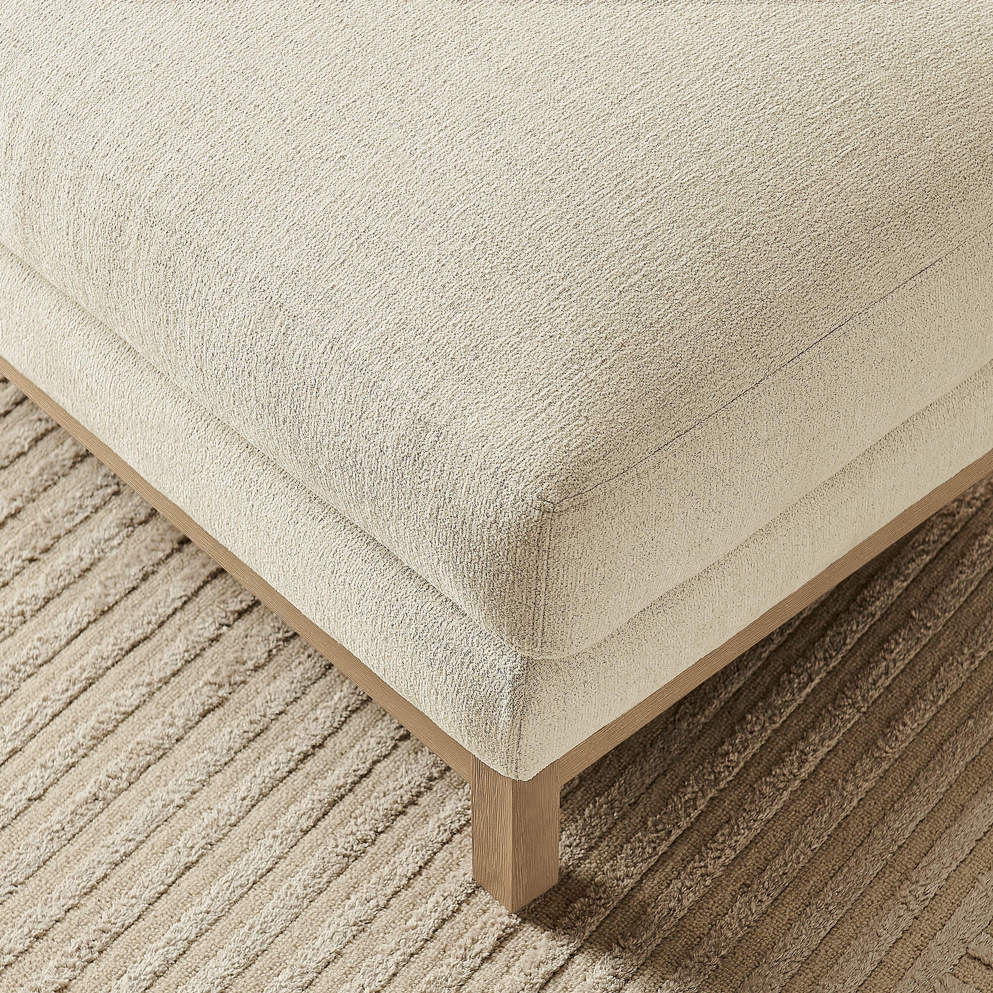 Modway Roscoe Ottoman, Ivory, large