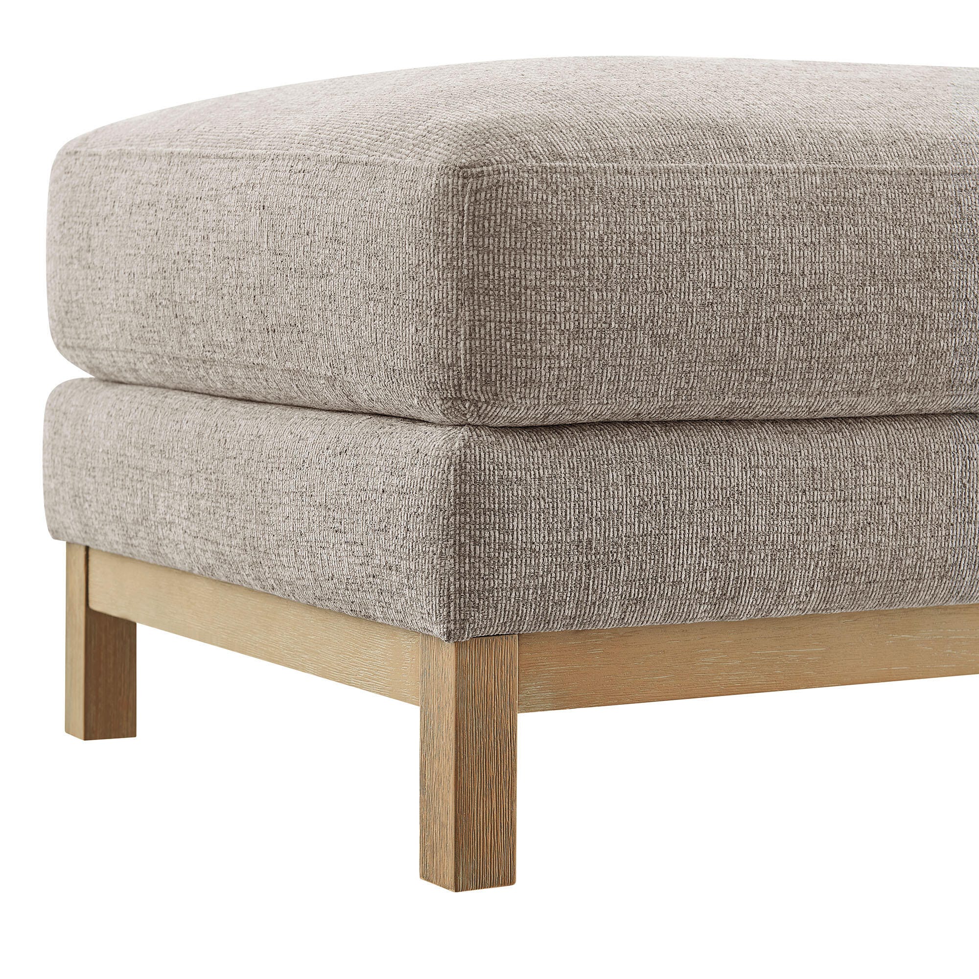 Modway Roscoe Ottoman, Pewter, large