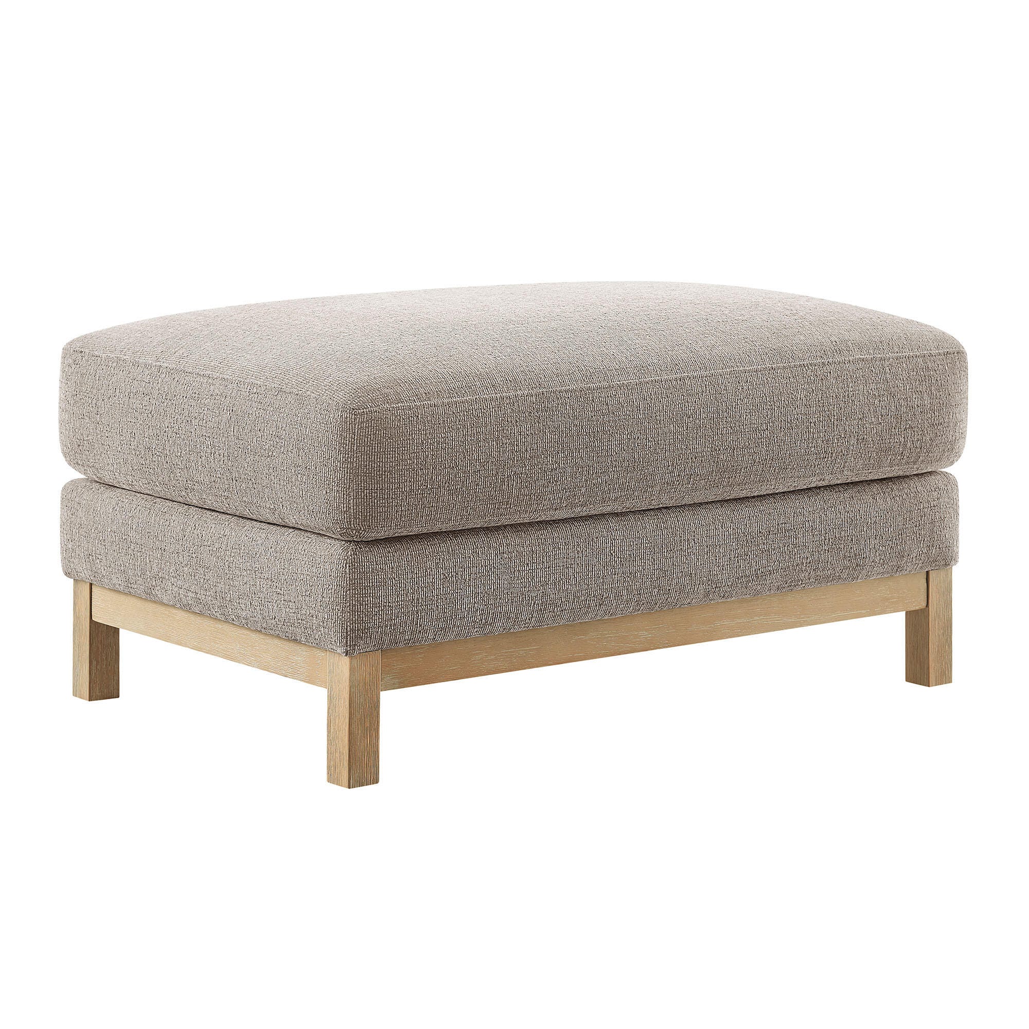 Modway Roscoe Ottoman, Pewter, large