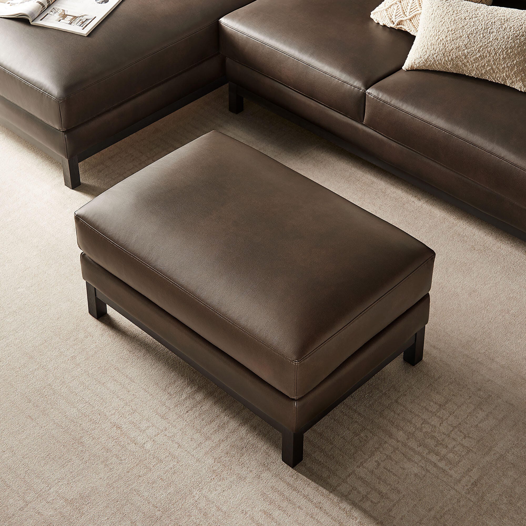 Modway Roscoe Solid Ottoman, Espresso, large