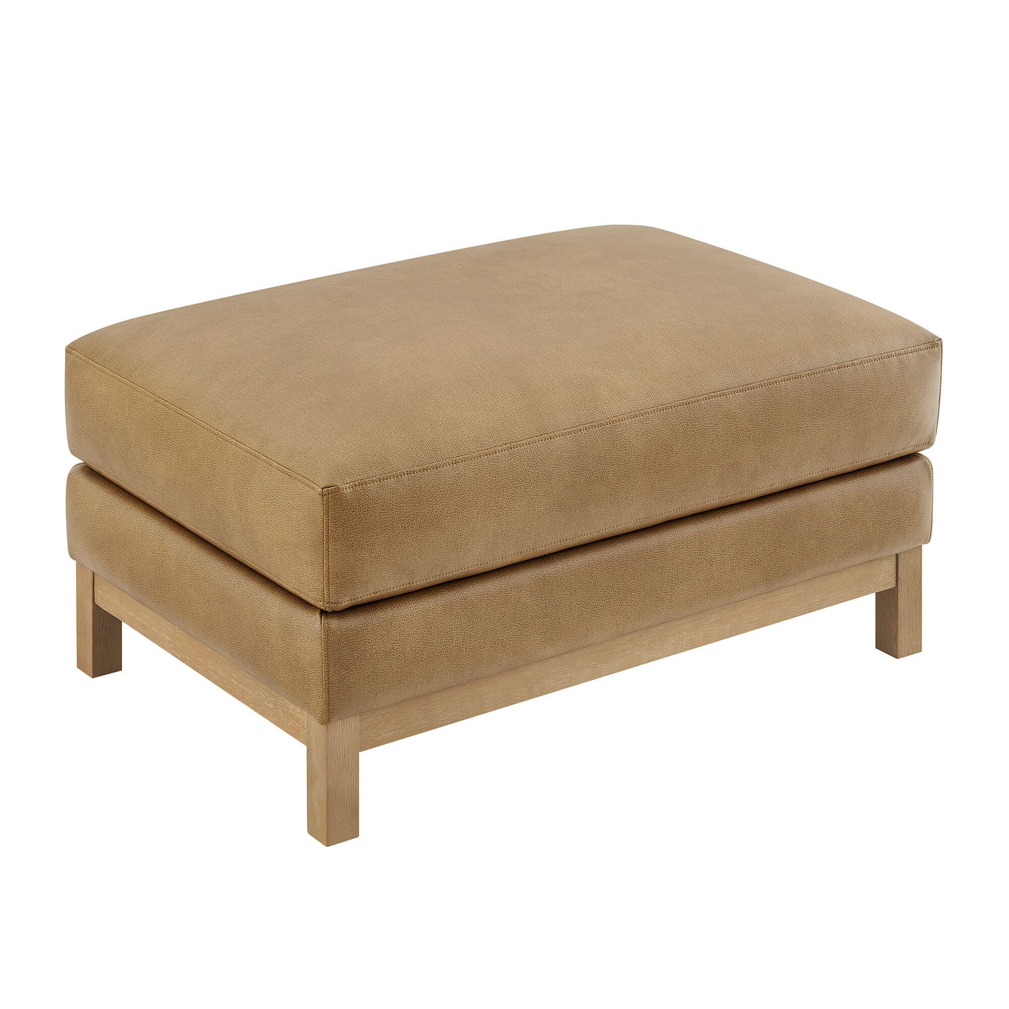 Modway Roscoe Solid Ottoman, Toast, large