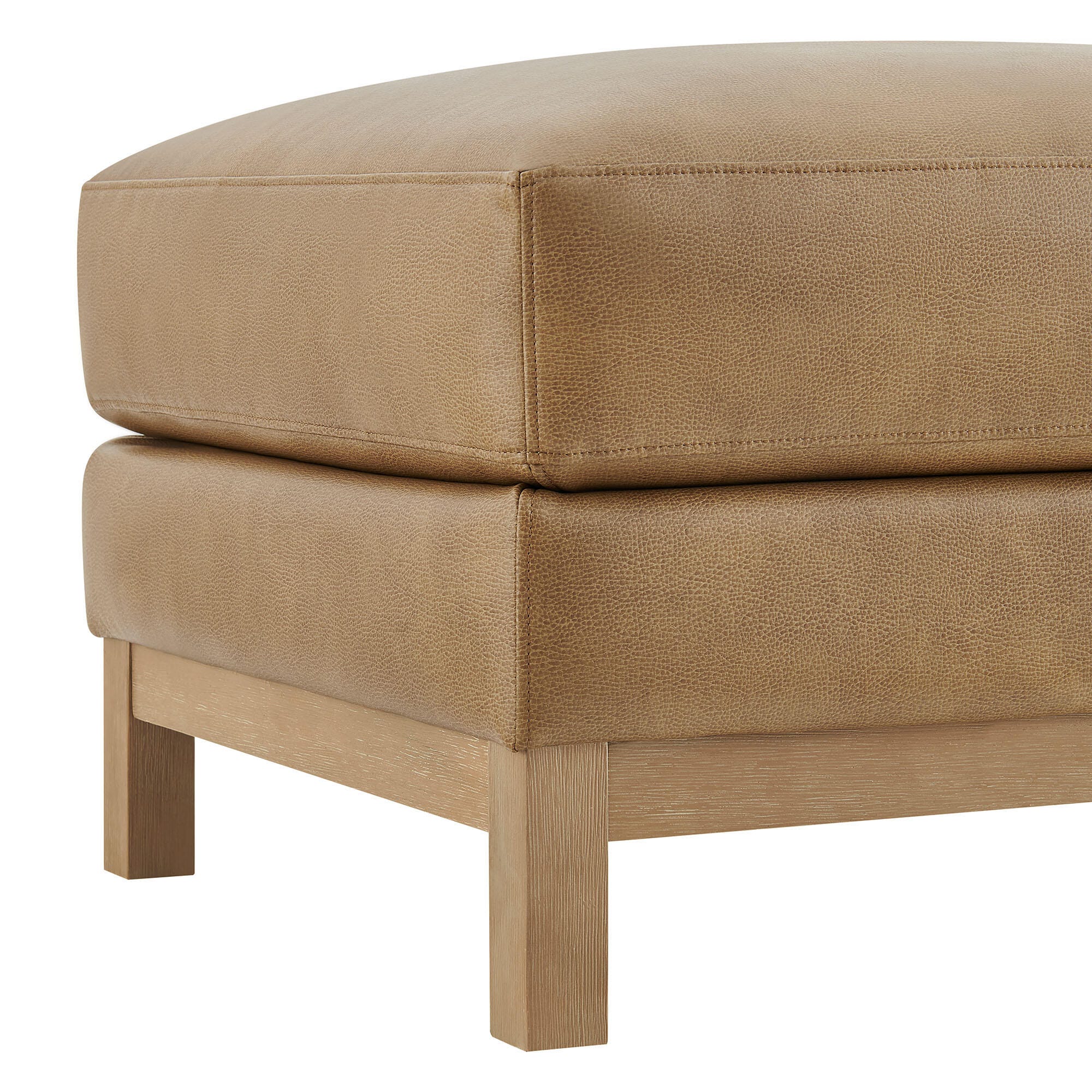 Modway Roscoe Solid Ottoman, Toast, large