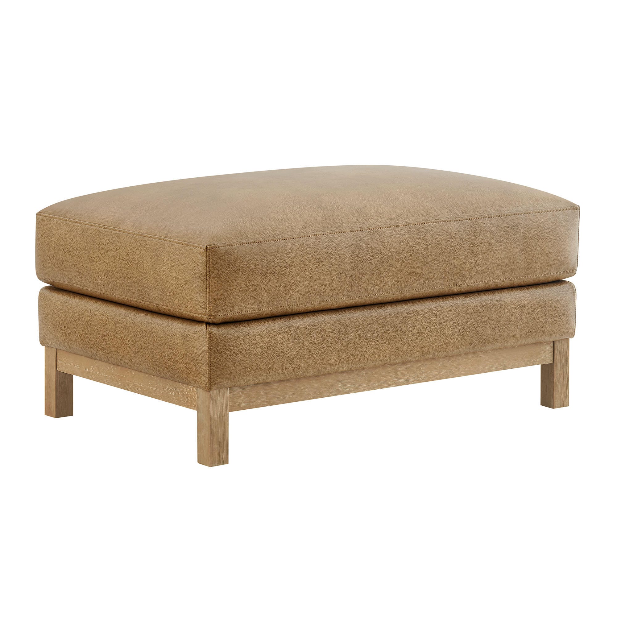 Modway Roscoe Solid Ottoman, Toast, large