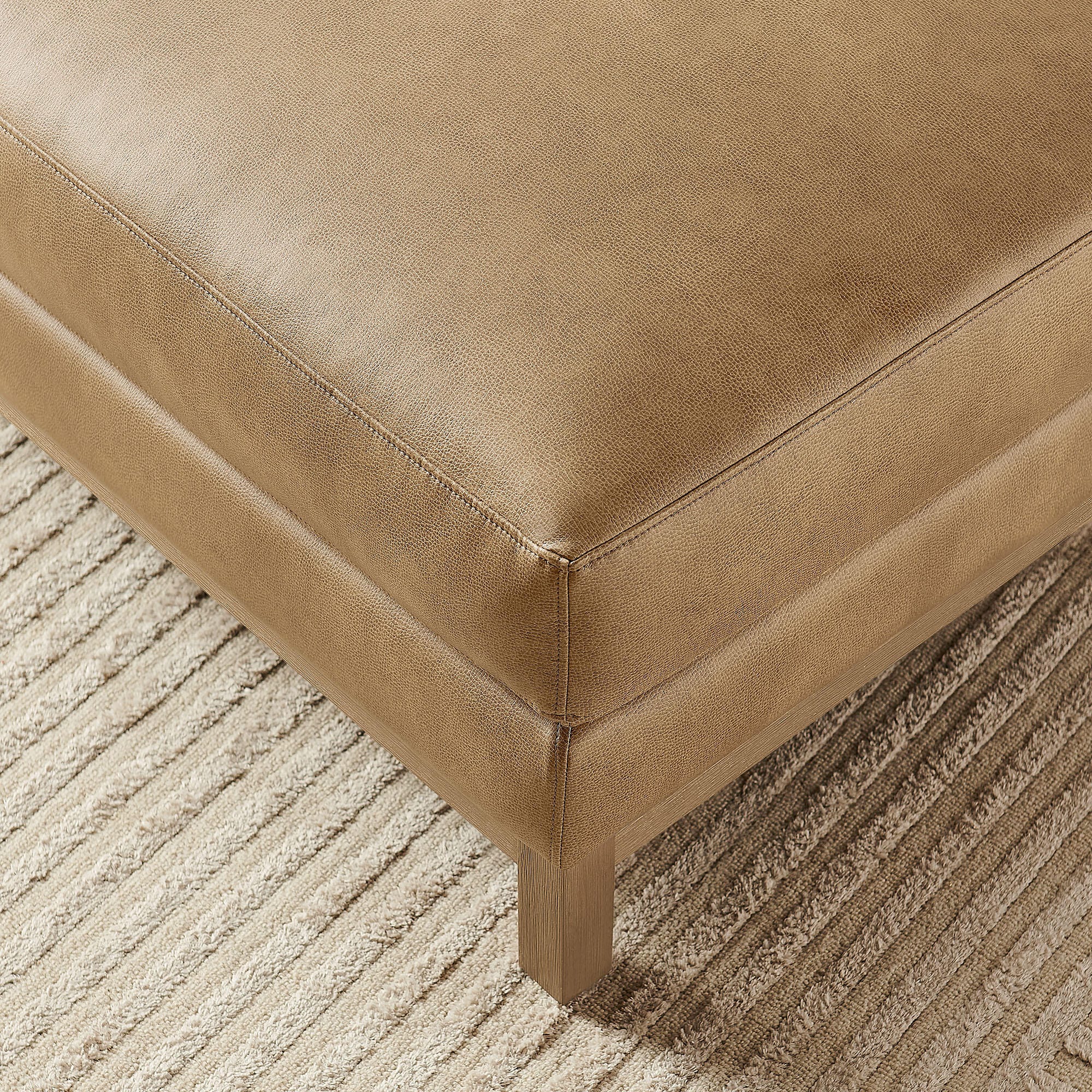 Modway Roscoe Solid Ottoman, Toast, large
