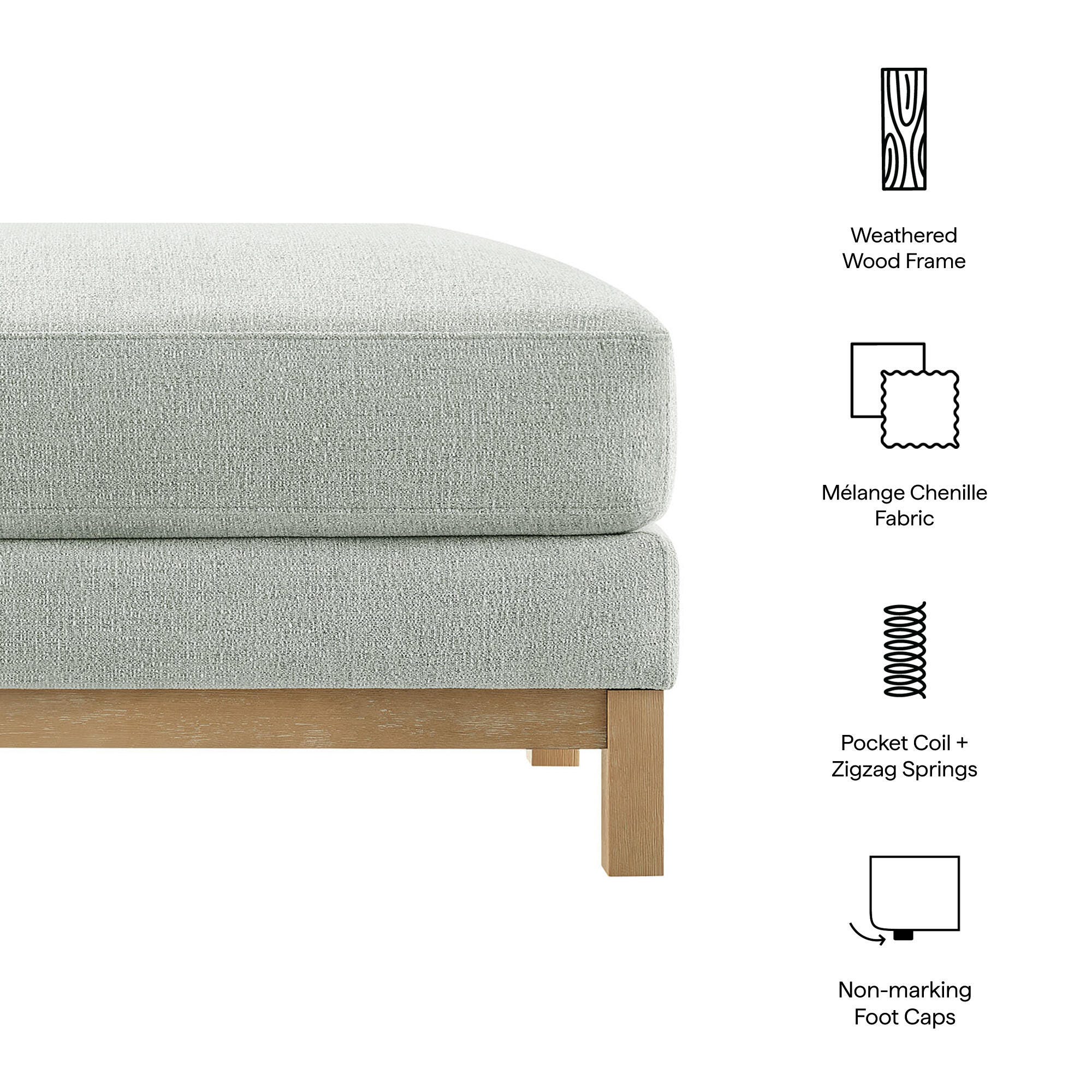 Modway Roscoe Ottoman, , large