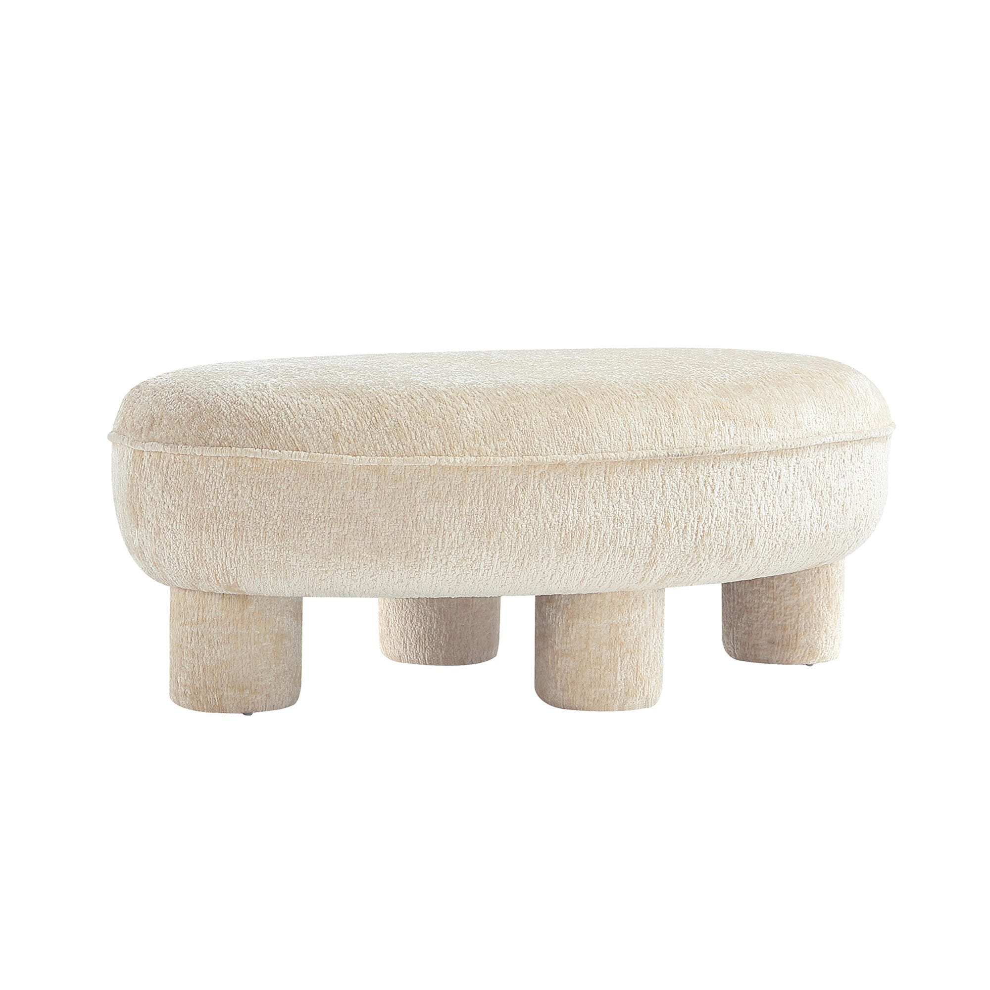 Manhattan Comfort Tribeca Ottoman, Cream, large