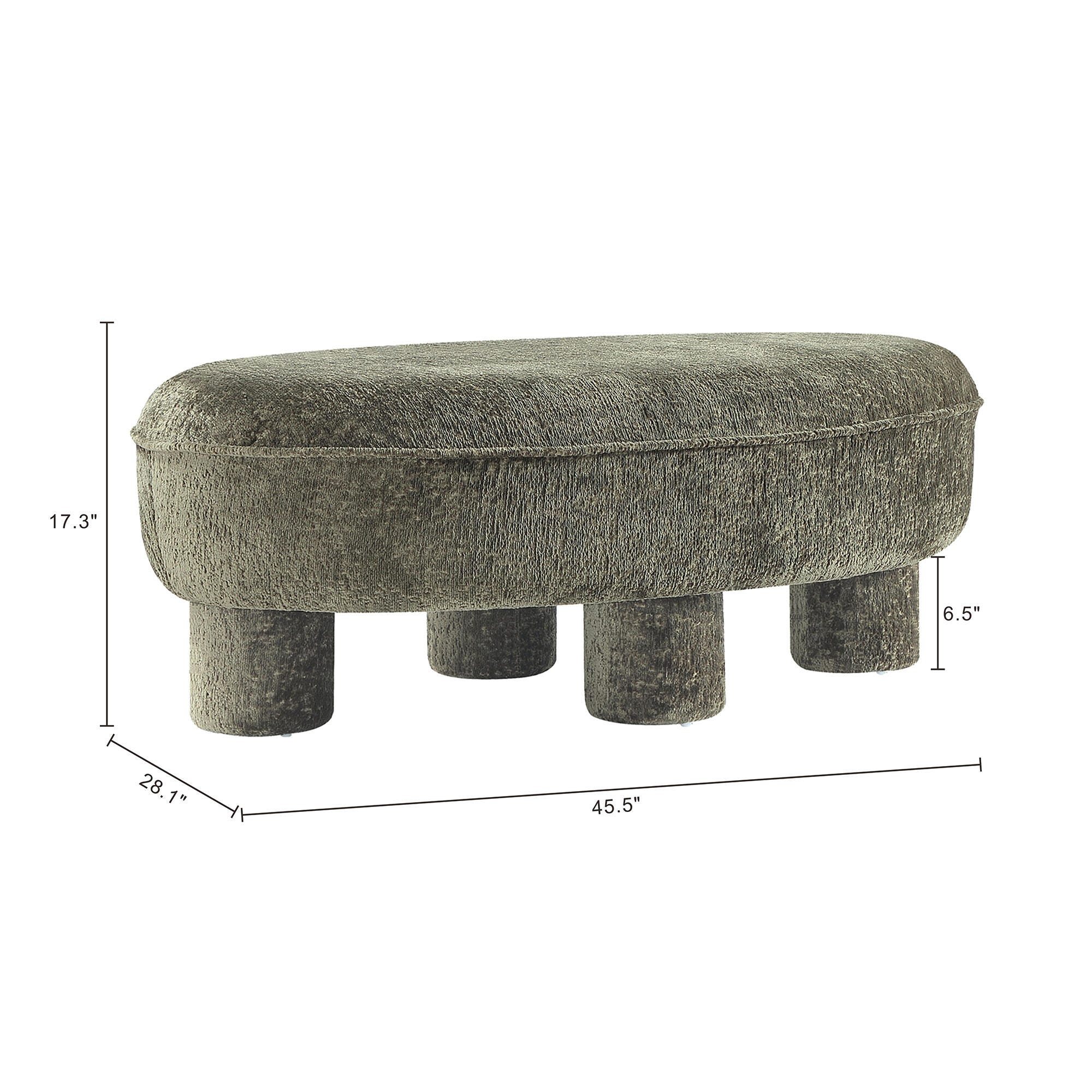 Manhattan Comfort Tribeca Ottoman, Olive Green, large