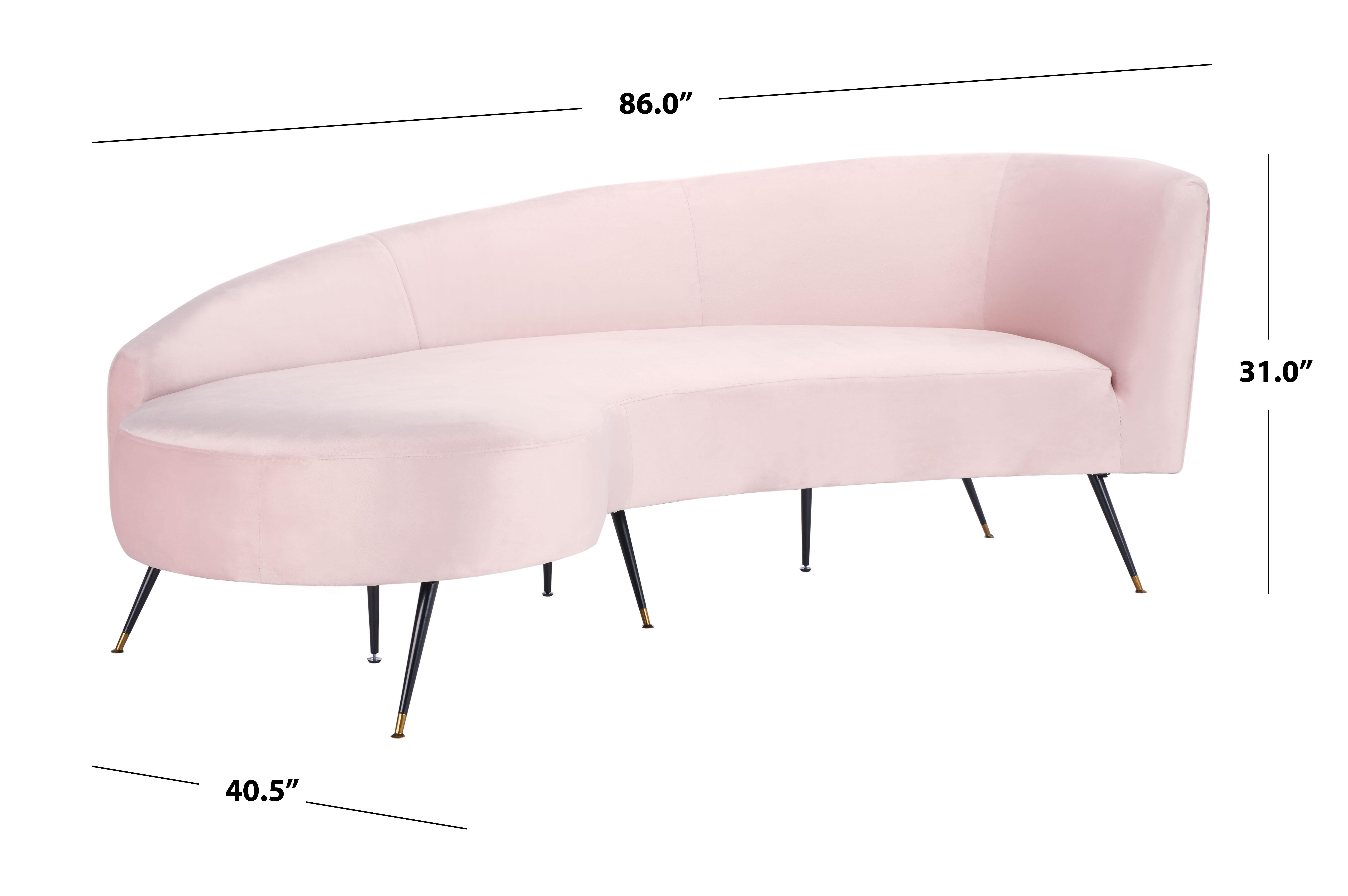 Safavieh Evangeline Sofa, Pale Pink, large