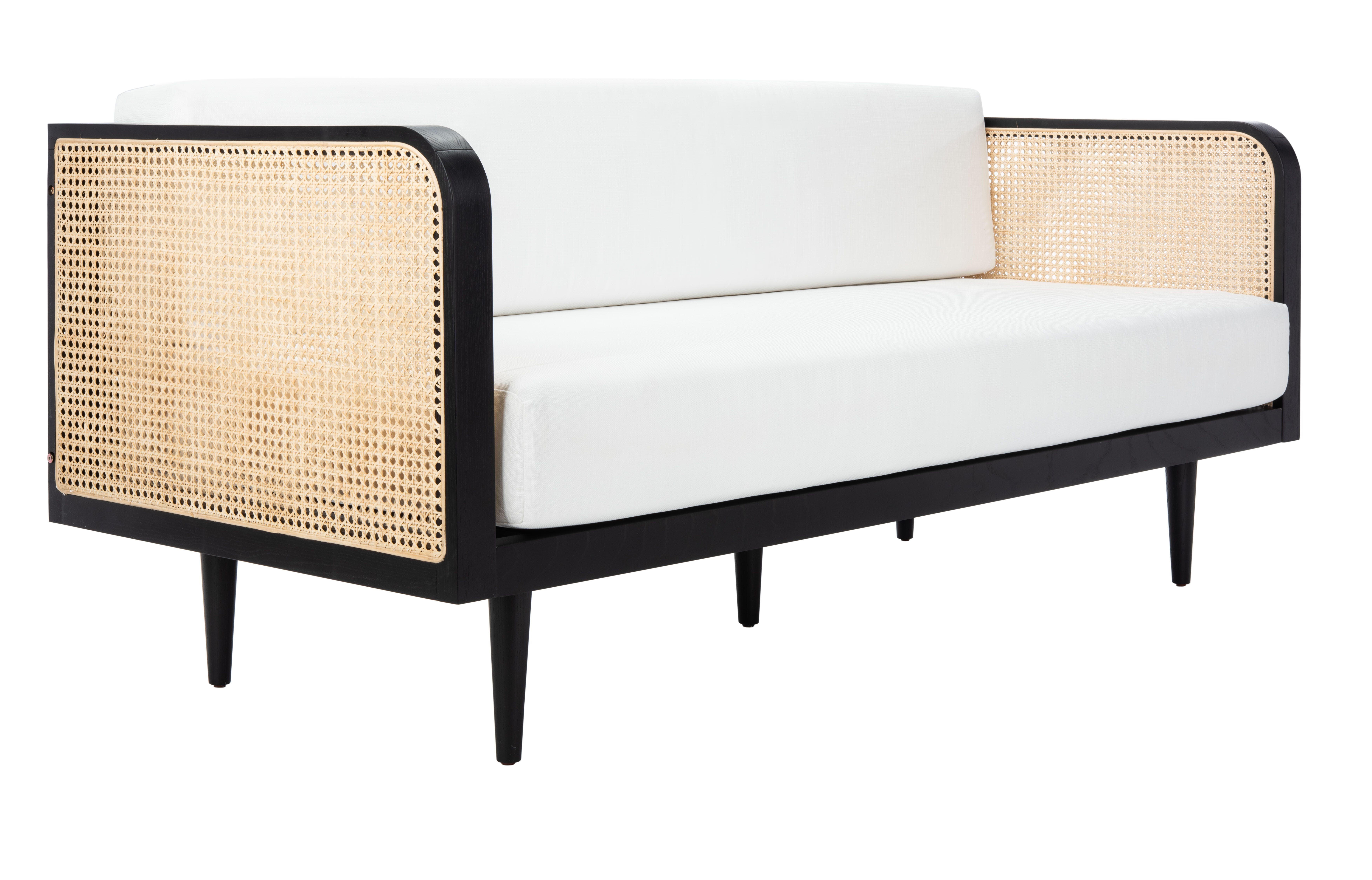 Safavieh Helena Sofa, Black/Natural, large