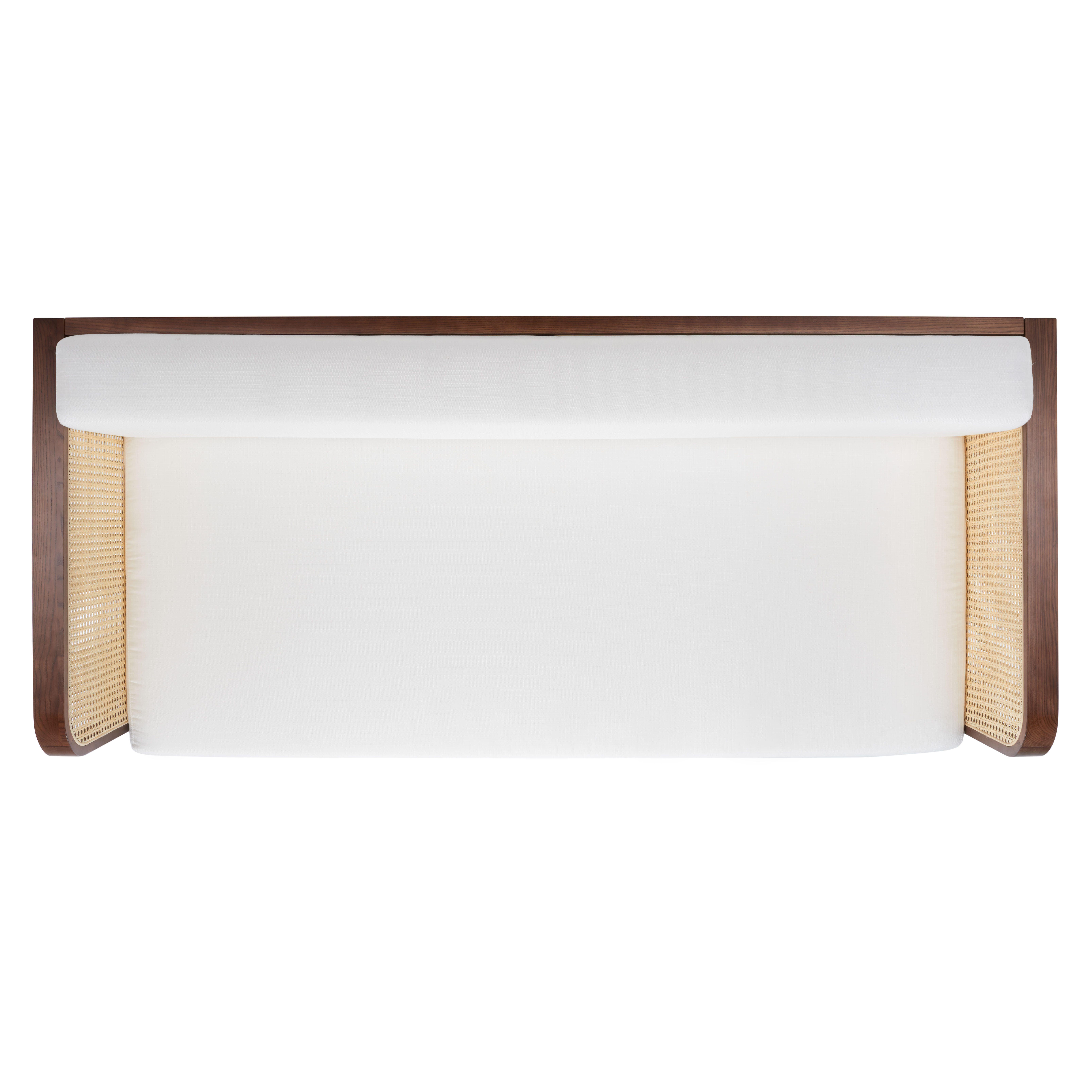 Safavieh Helena Sofa, Walnut/Natural, large