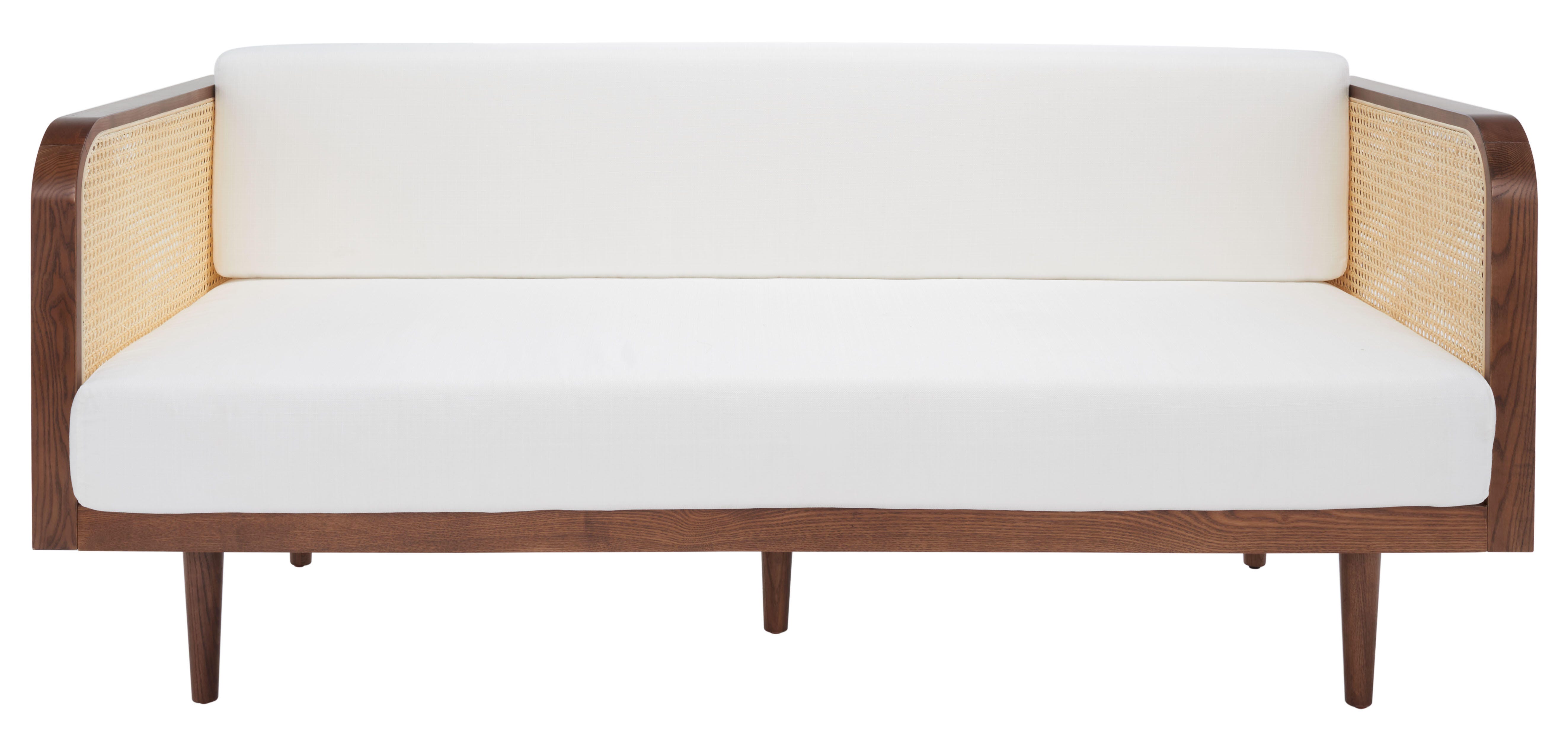 Safavieh Helena Sofa, Walnut/Natural, large