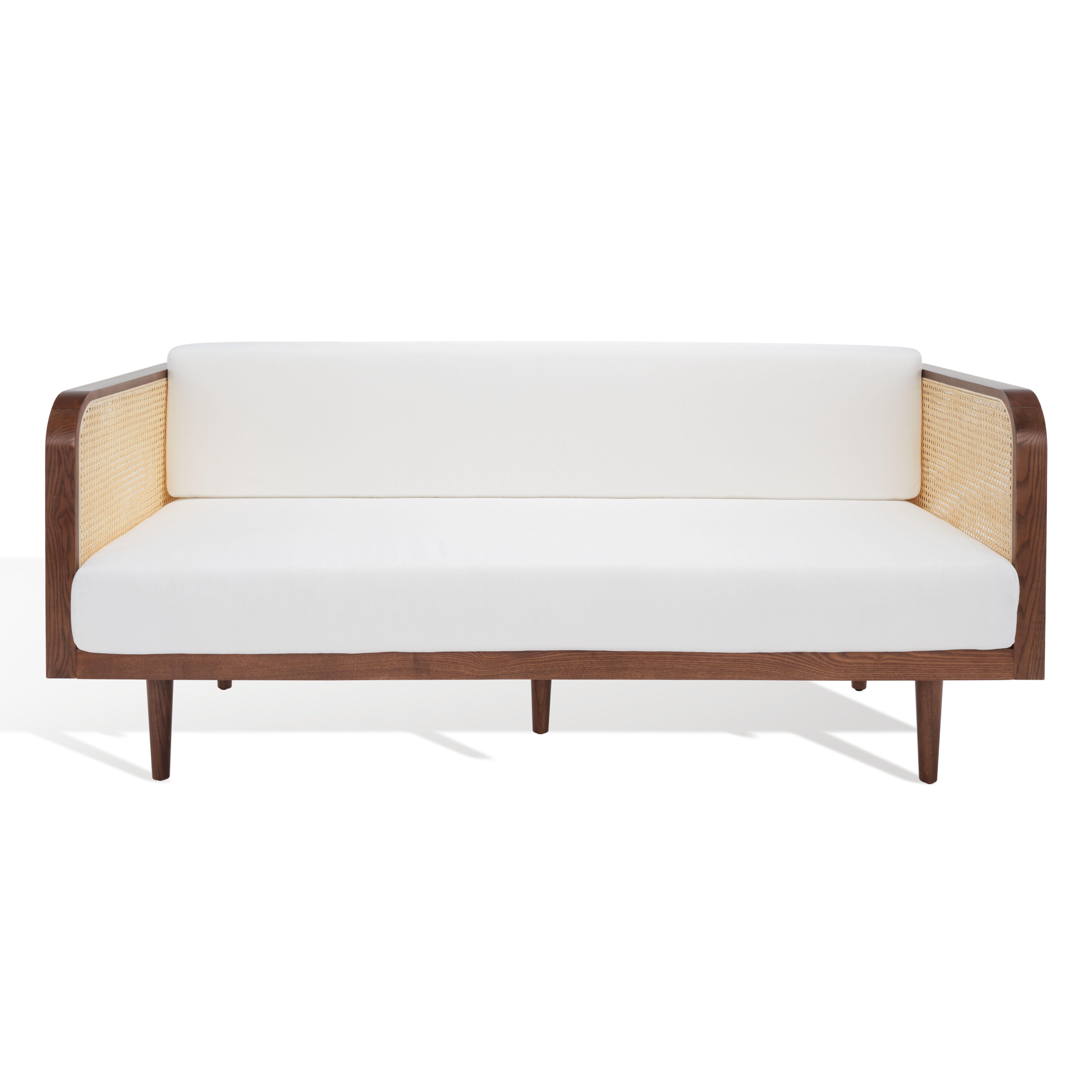 Safavieh Helena Sofa, Walnut/Natural, large