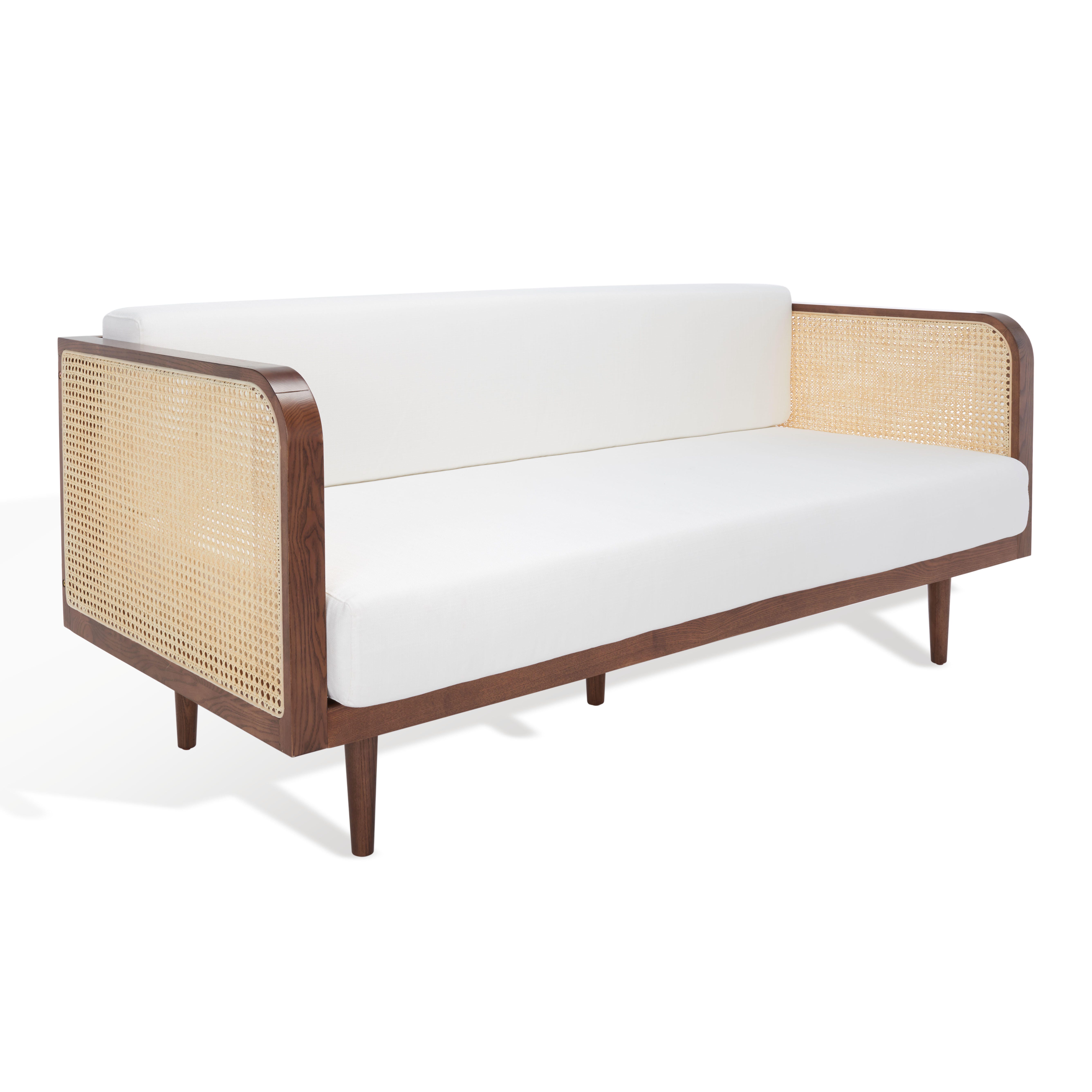 Safavieh Helena Sofa, Walnut/Natural, large