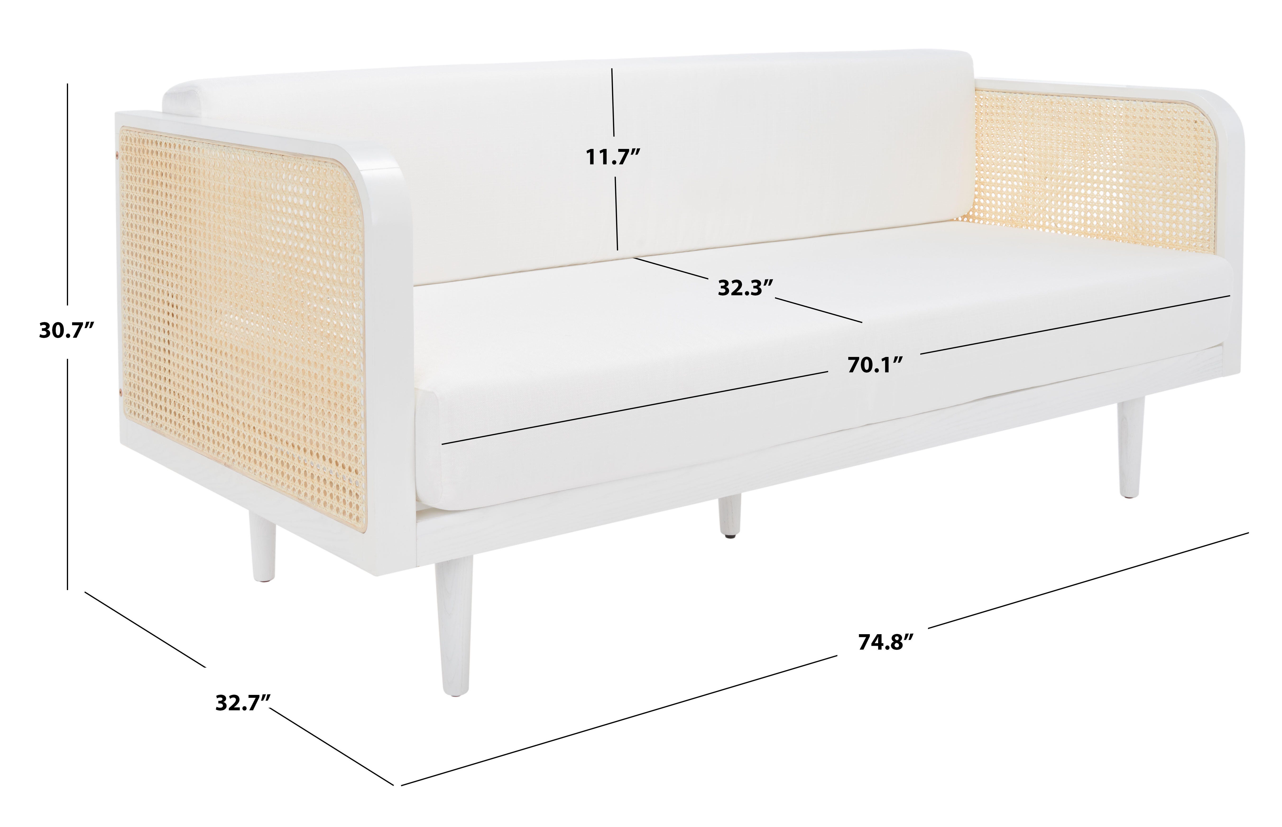 Safavieh Helena Sofa, White/Natural, large