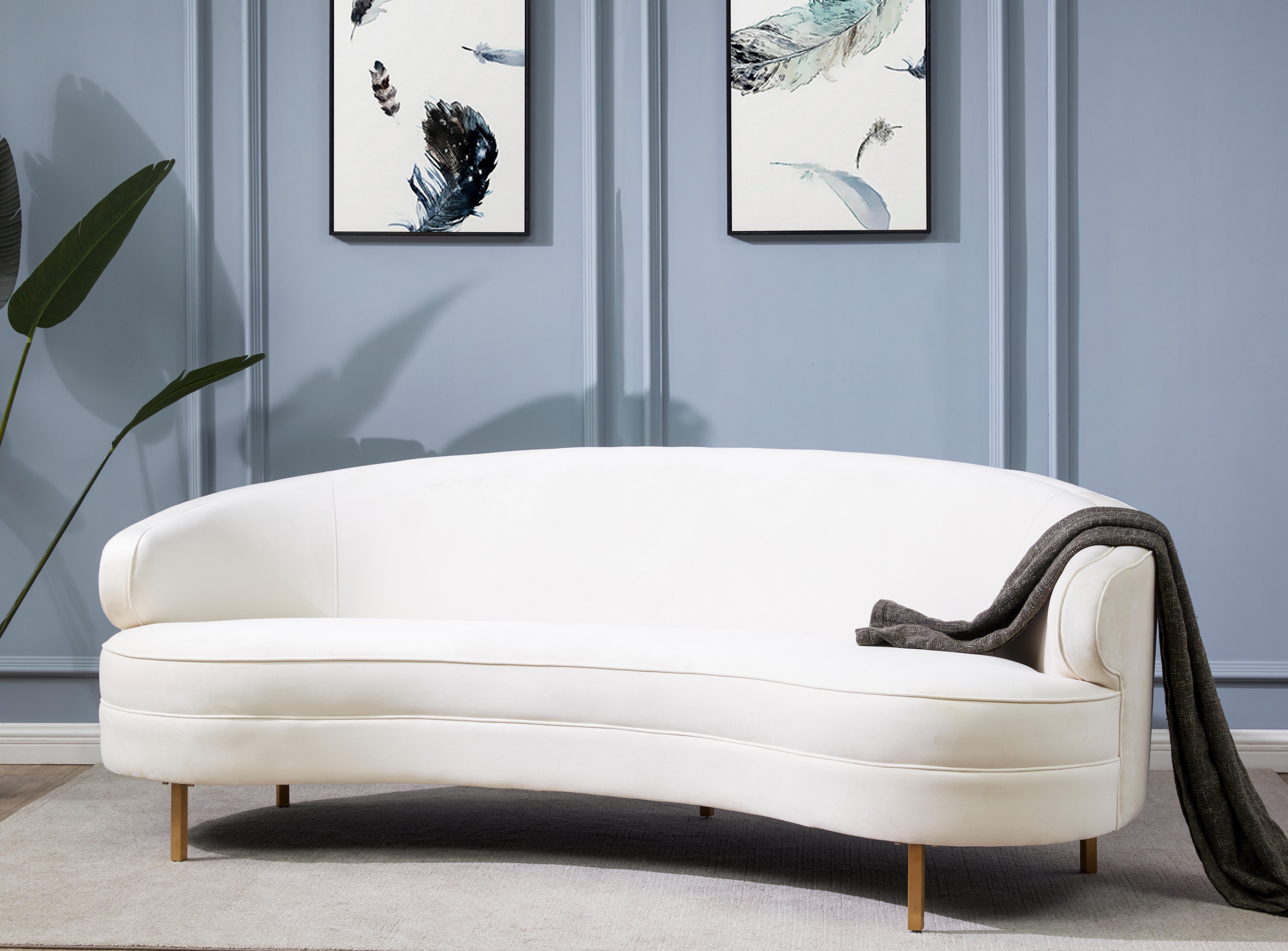 Safavieh Primrose Sofa, Creme/Gold, rollover