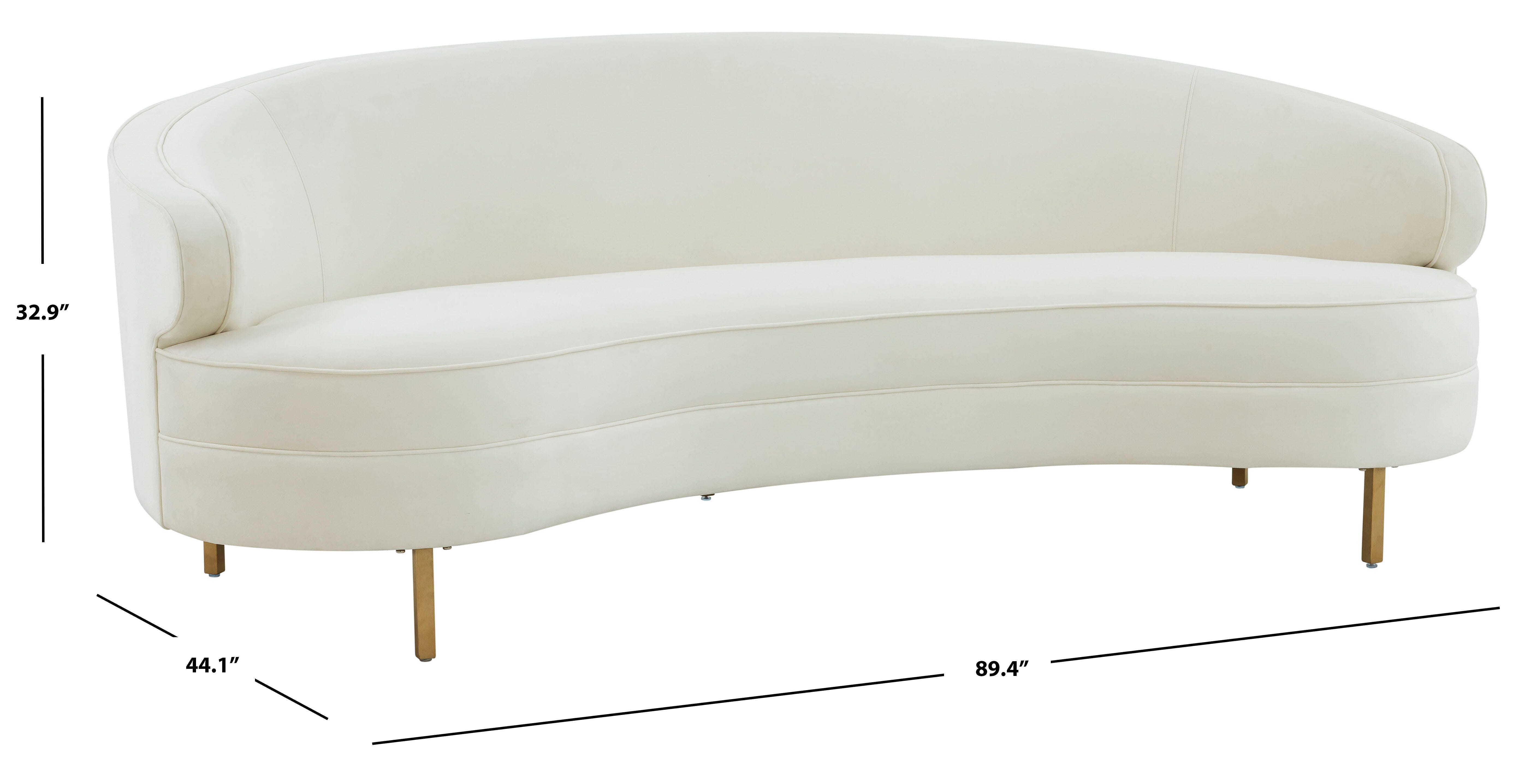 Safavieh Primrose Sofa, Creme/Gold, large
