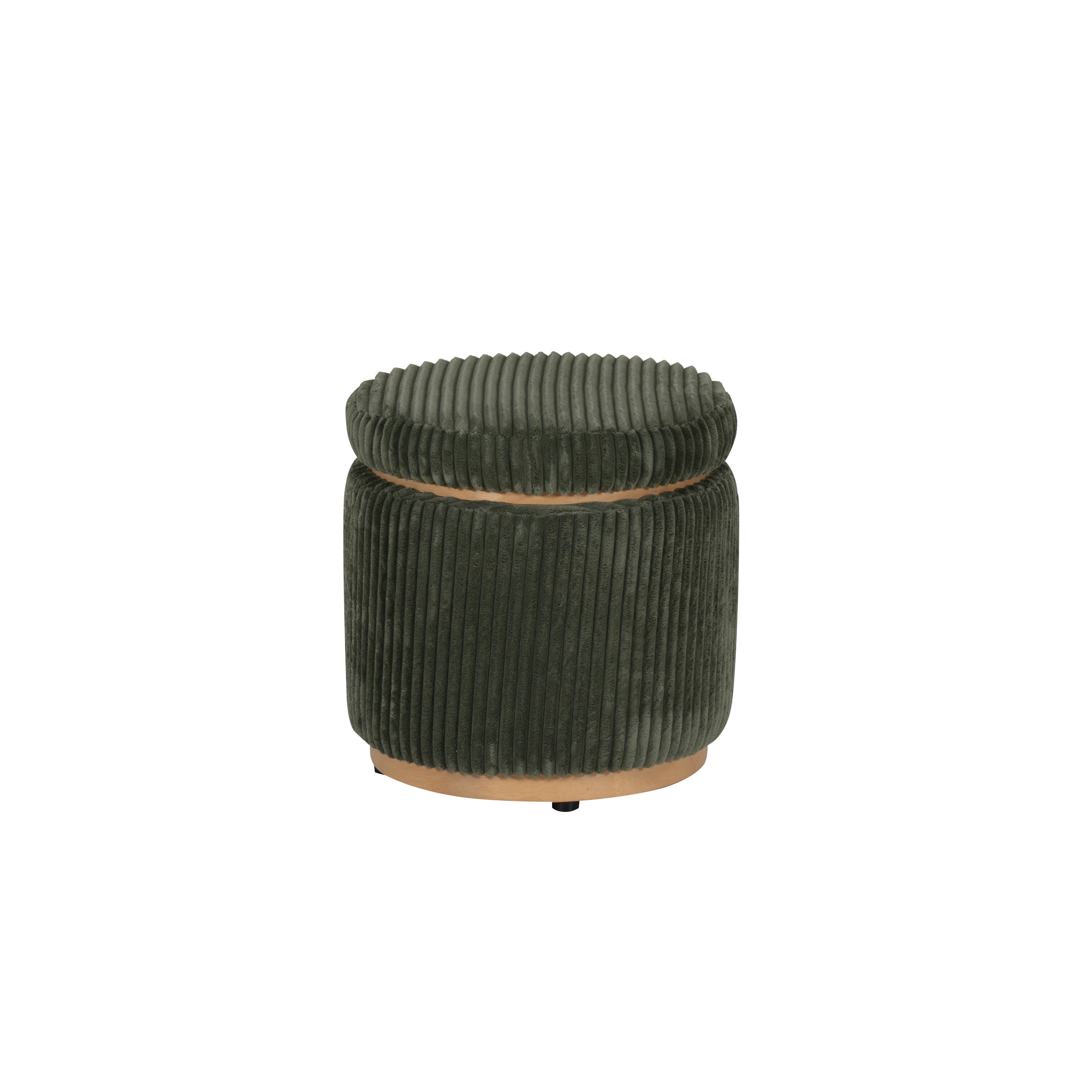 Linon Ottoman with Storage, Green, large