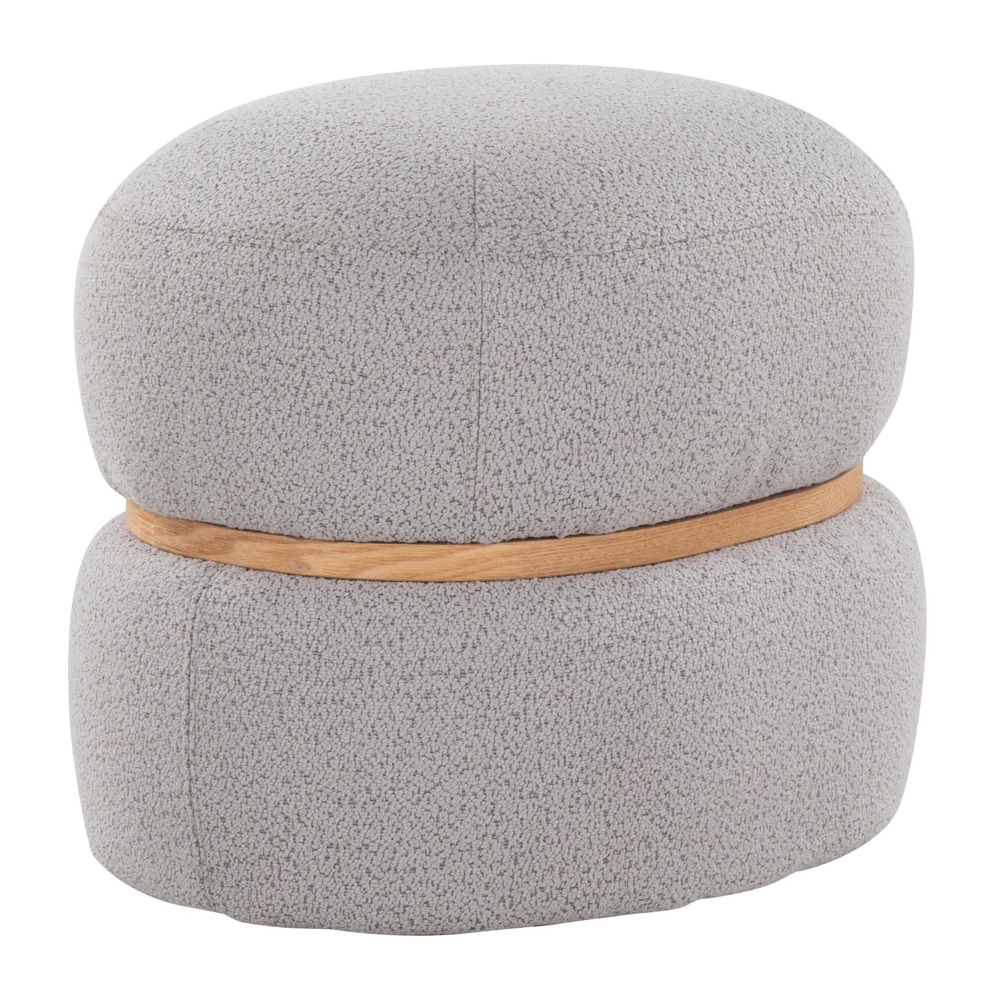 LumiSource Cinch Ottoman, Gray, large
