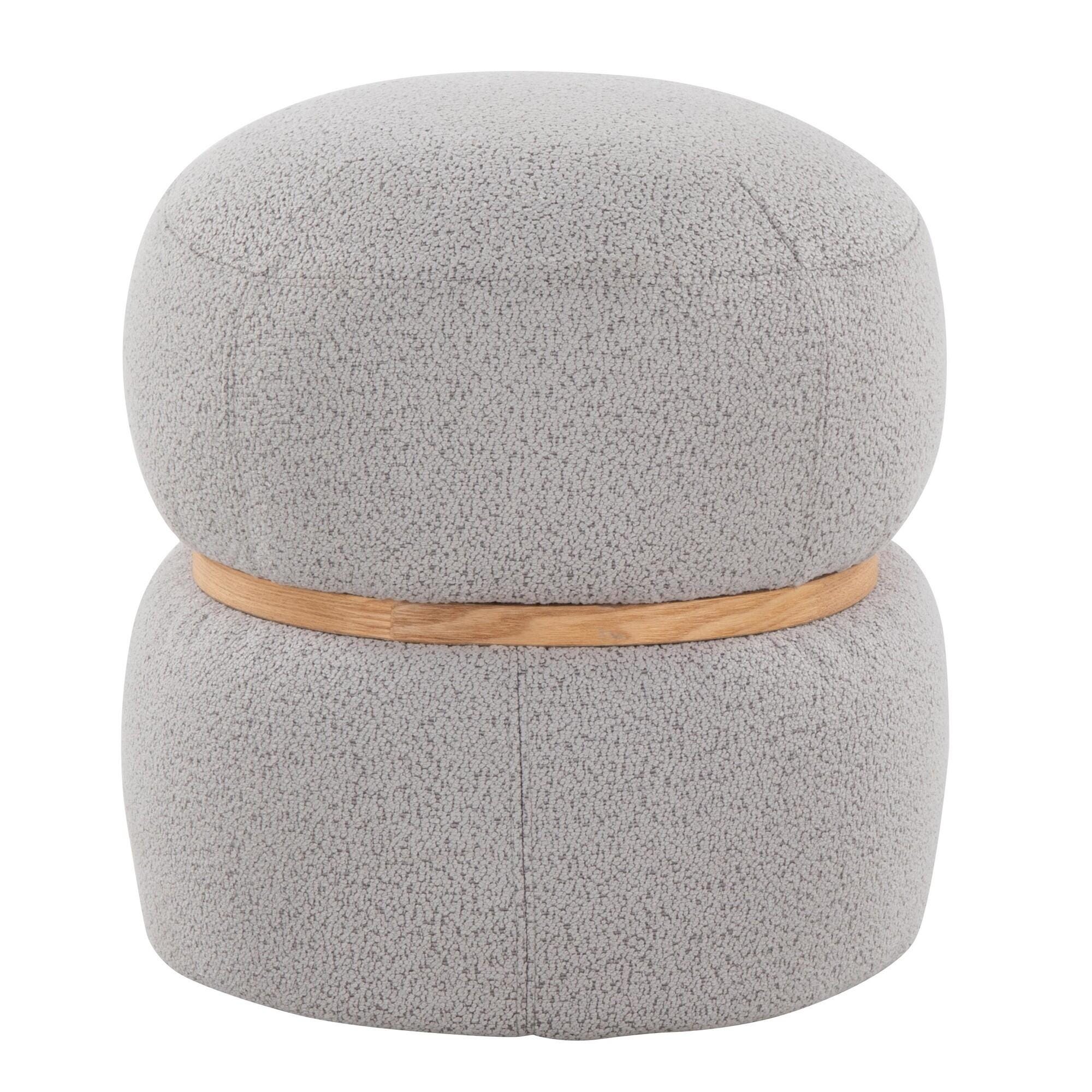 LumiSource Cinch Ottoman, Gray, large