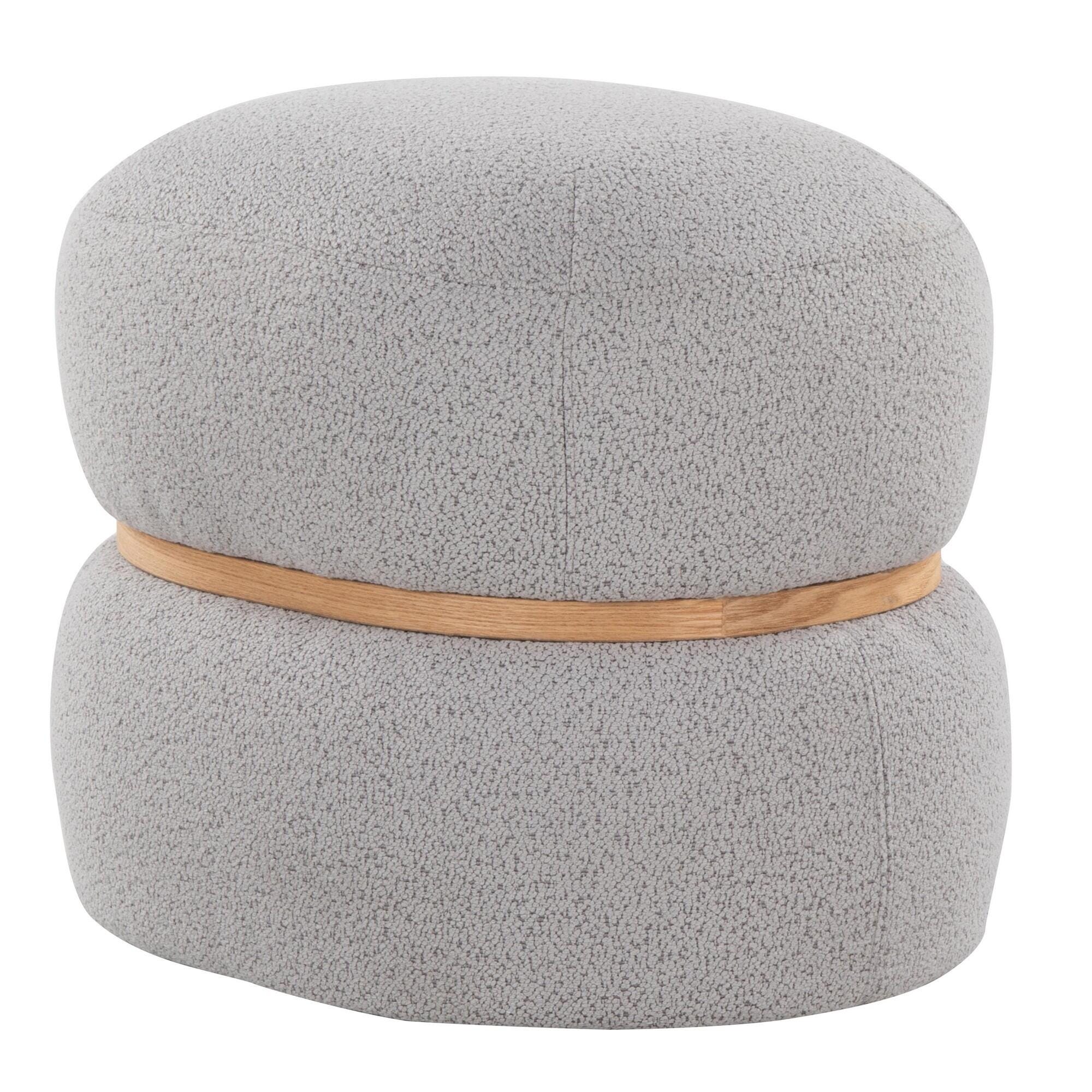 LumiSource Cinch Ottoman, Gray, large