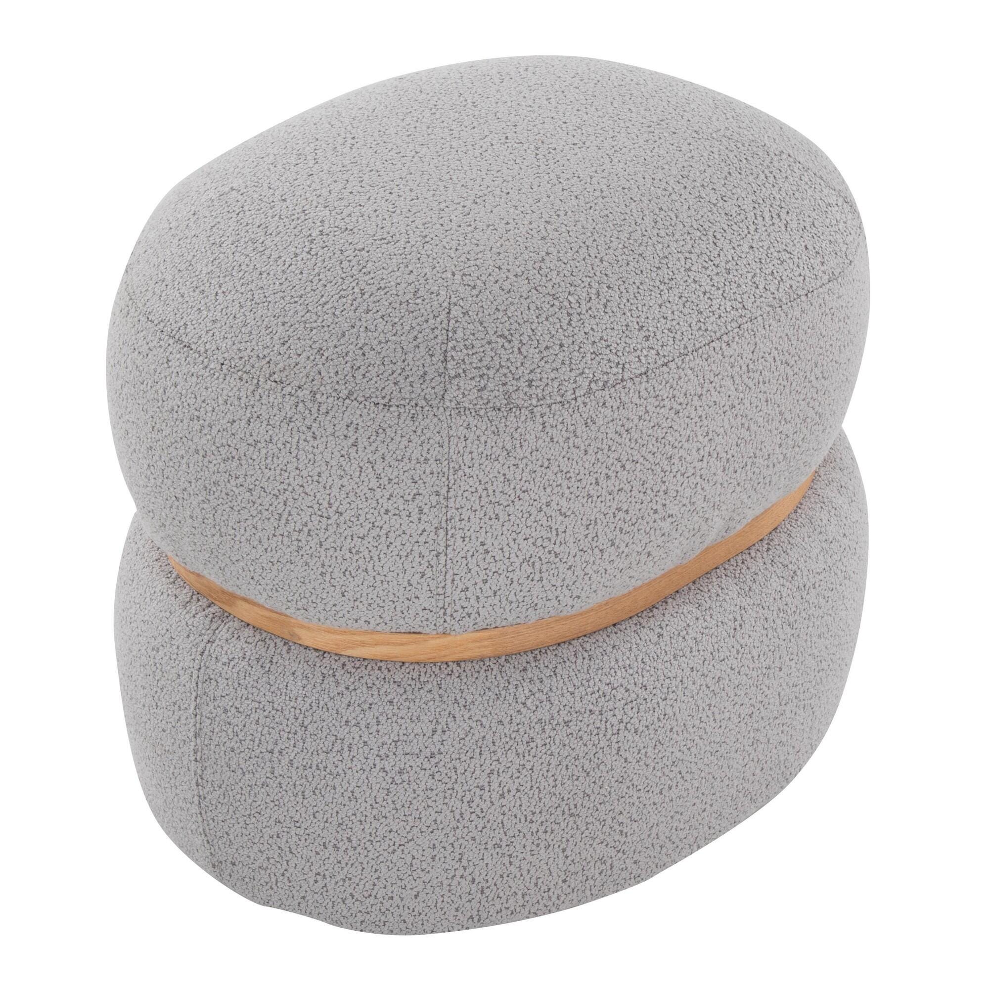 LumiSource Cinch Ottoman, Gray, large