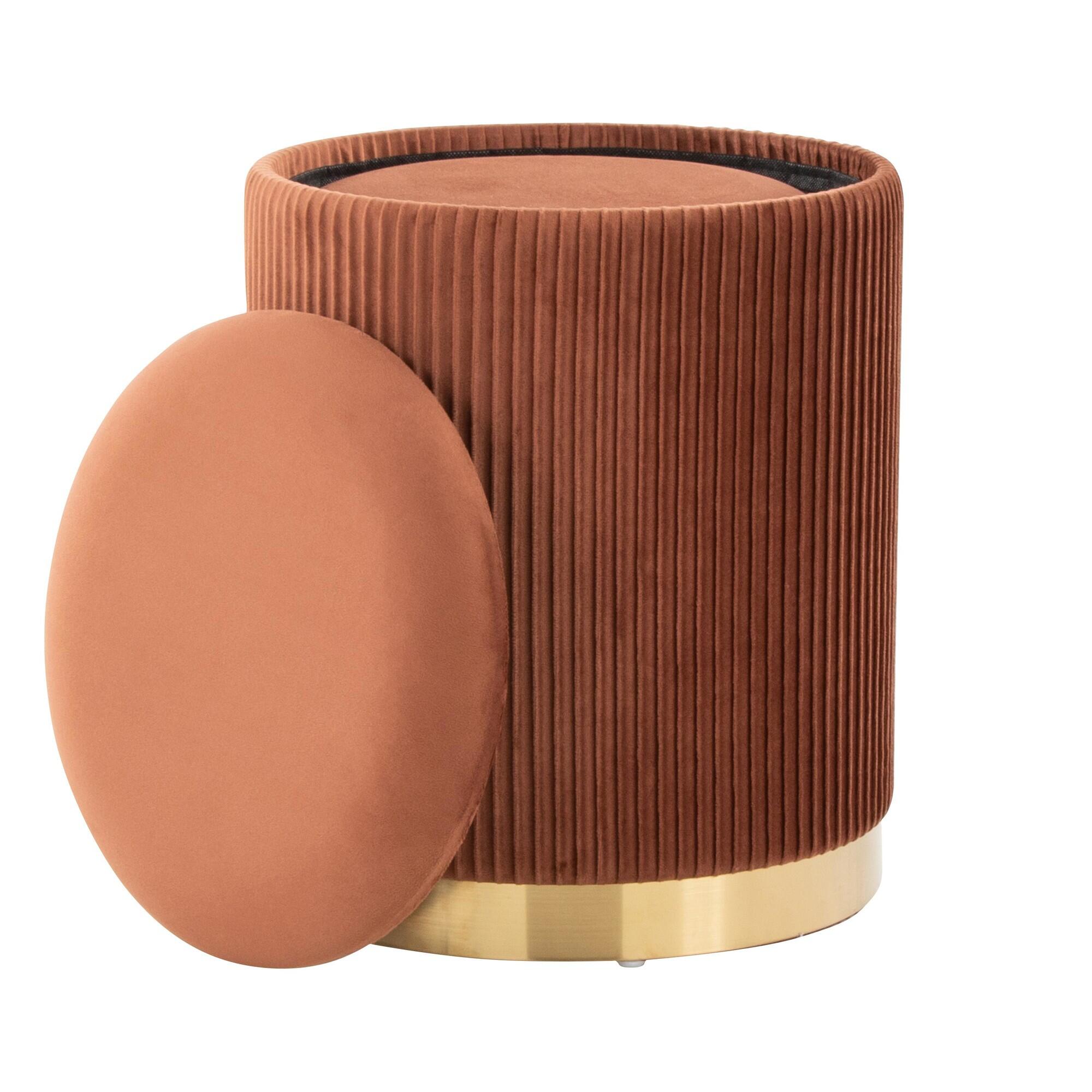 LumiSource Marla Nesting Pleated Ottoman Set, , large