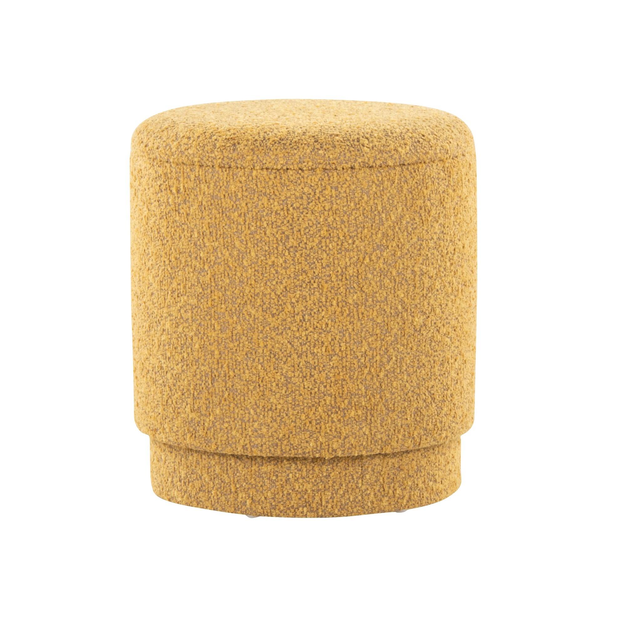 LumiSource Marla Ottoman Set, Yellow, large