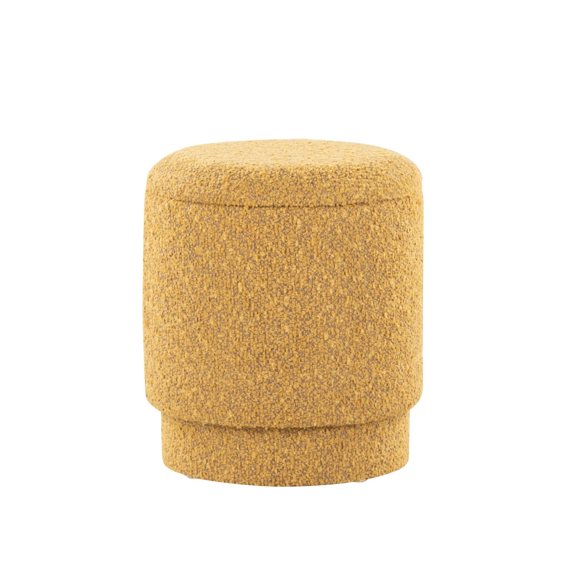 LumiSource Marla Ottoman Set, Yellow, large