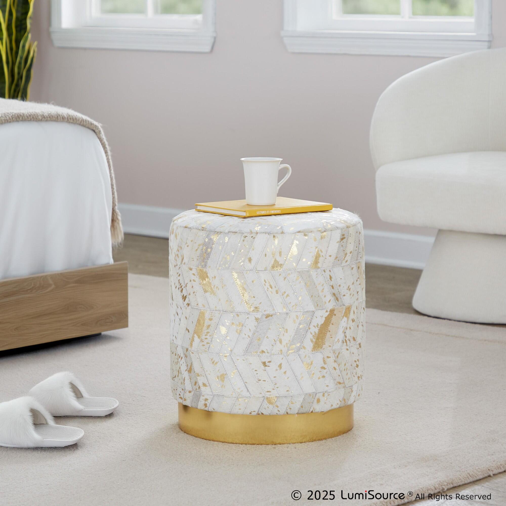 LumiSource Oro Ottoman, , large