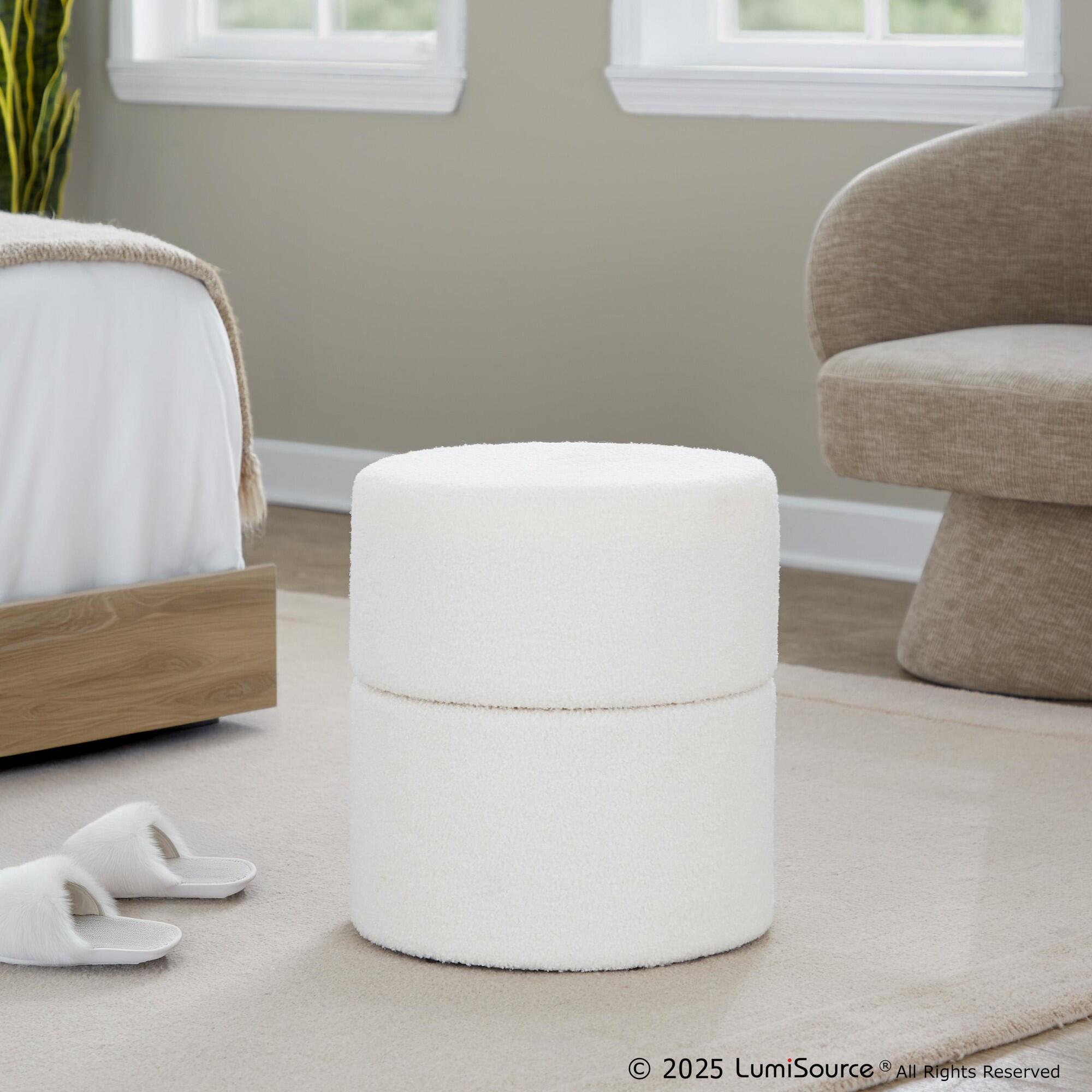 LumiSource Spin Swivel Ottoman, , large