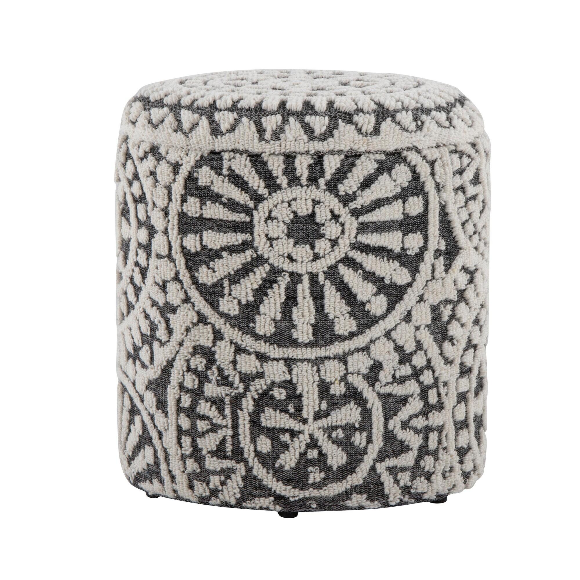 LumiSource Tahoe Mosaic Storage Ottoman, , large