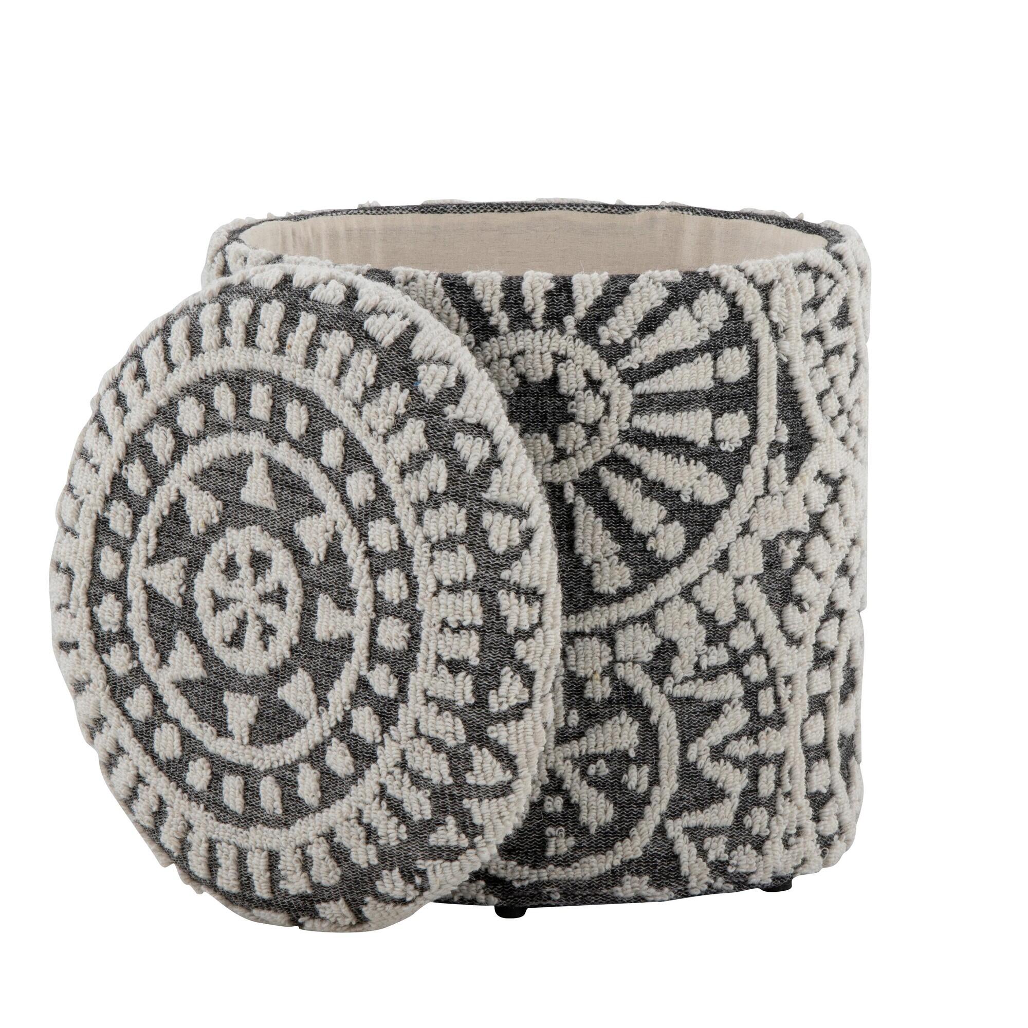 LumiSource Tahoe Mosaic Storage Ottoman, , large