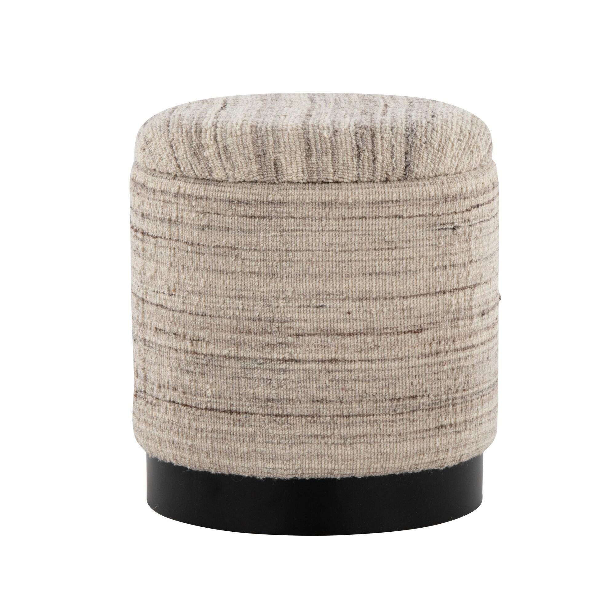 LumiSource Tahoe Eclectic Band Storage Ottoman, , large