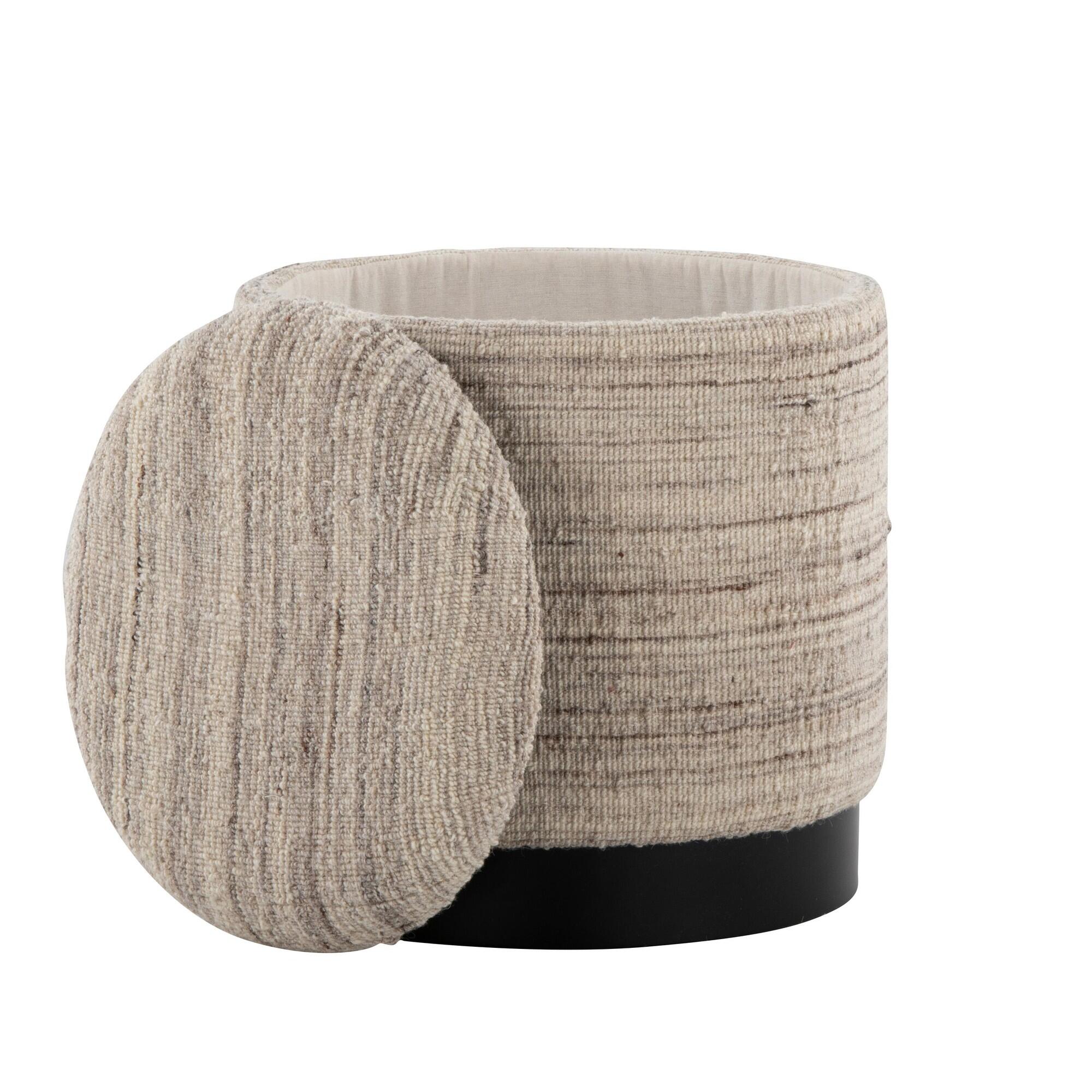 LumiSource Tahoe Eclectic Band Storage Ottoman, , large