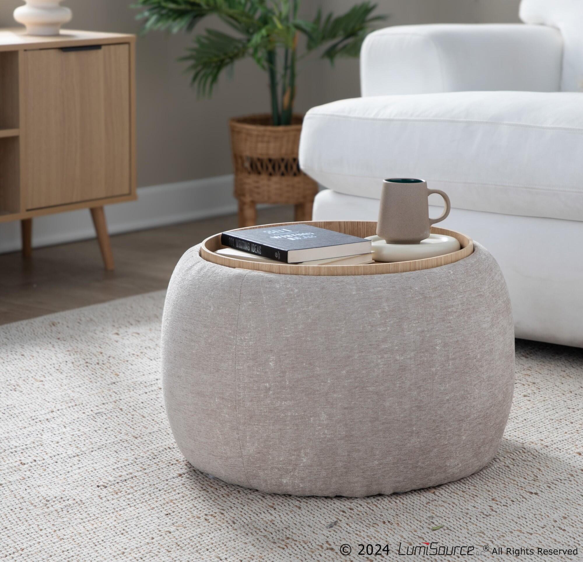 LumiSource Tray Ottoman, , rollover