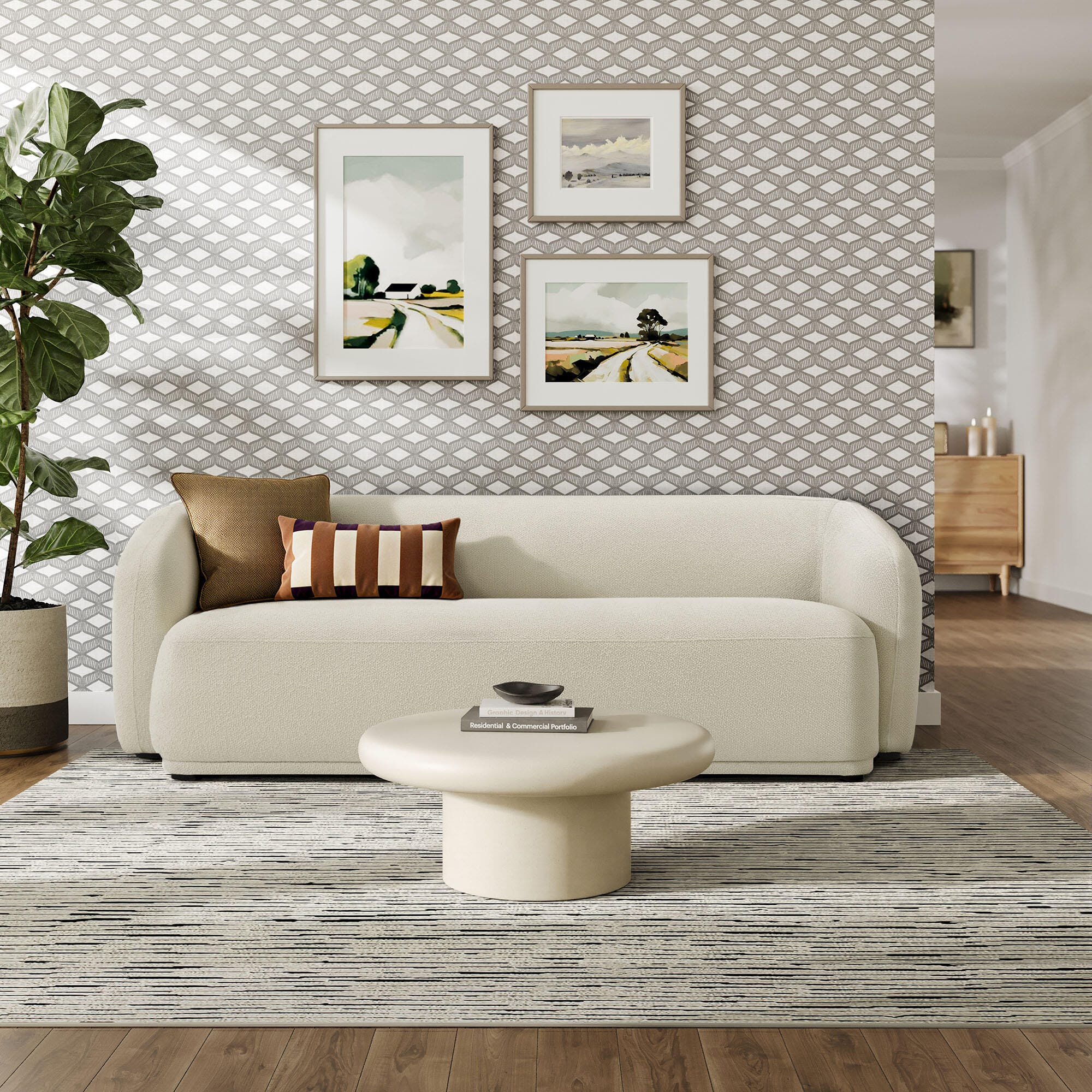 Modway Monica Sofa, Cream, rollover