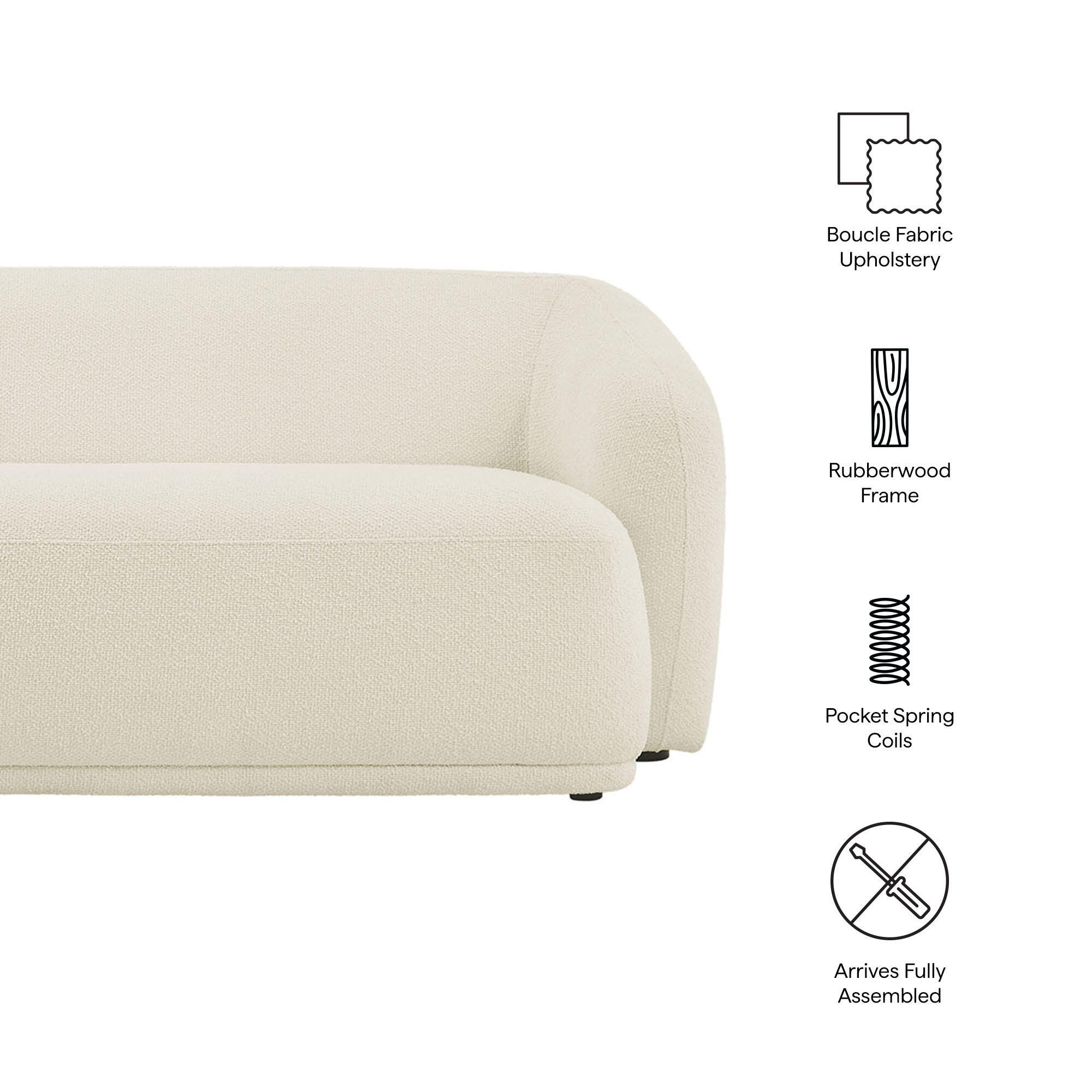 Modway Monica Sofa, Cream, large