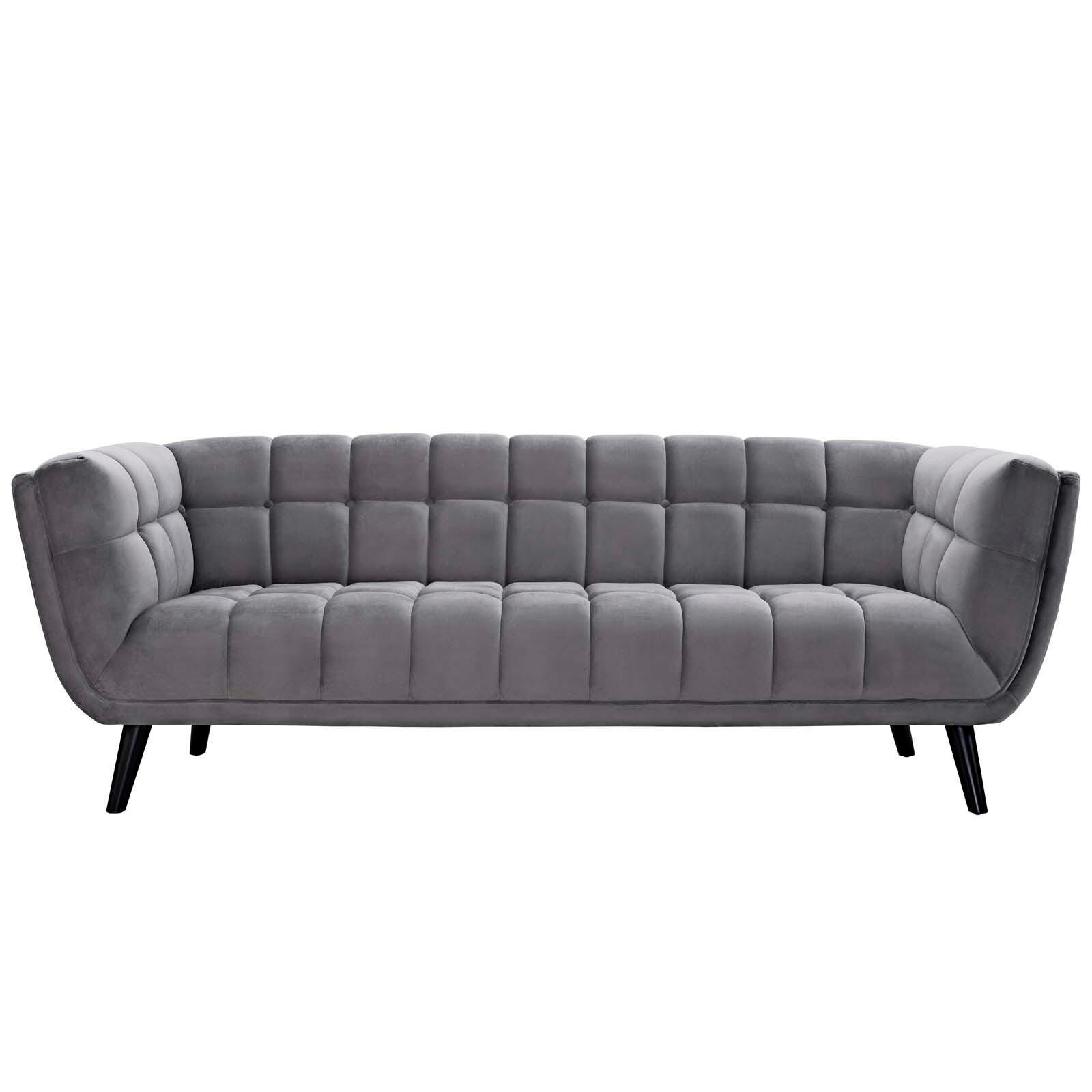 Modway Bestow Sofa, Gray/Black, large