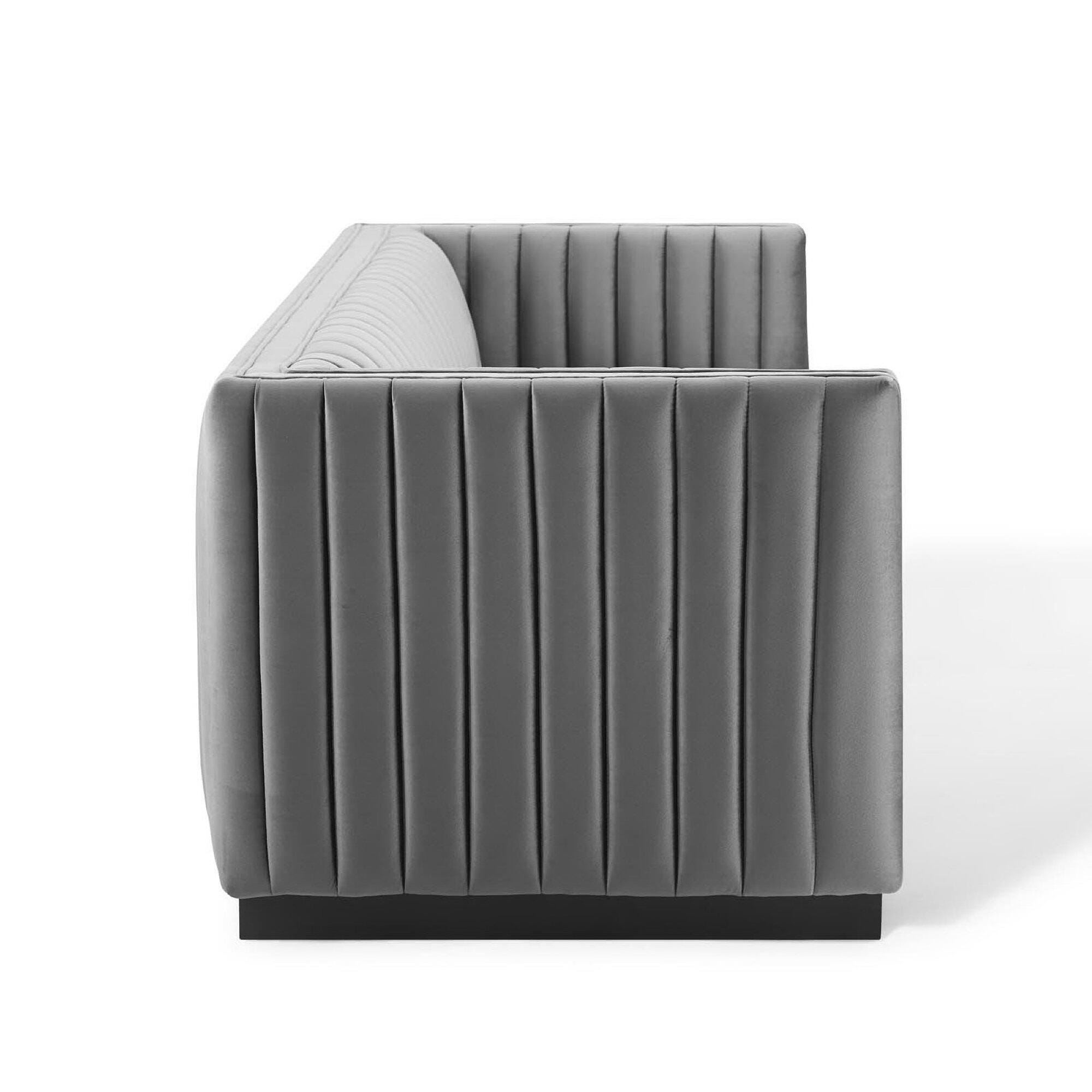 Modway Conjure Sofa, Gray/Black, large