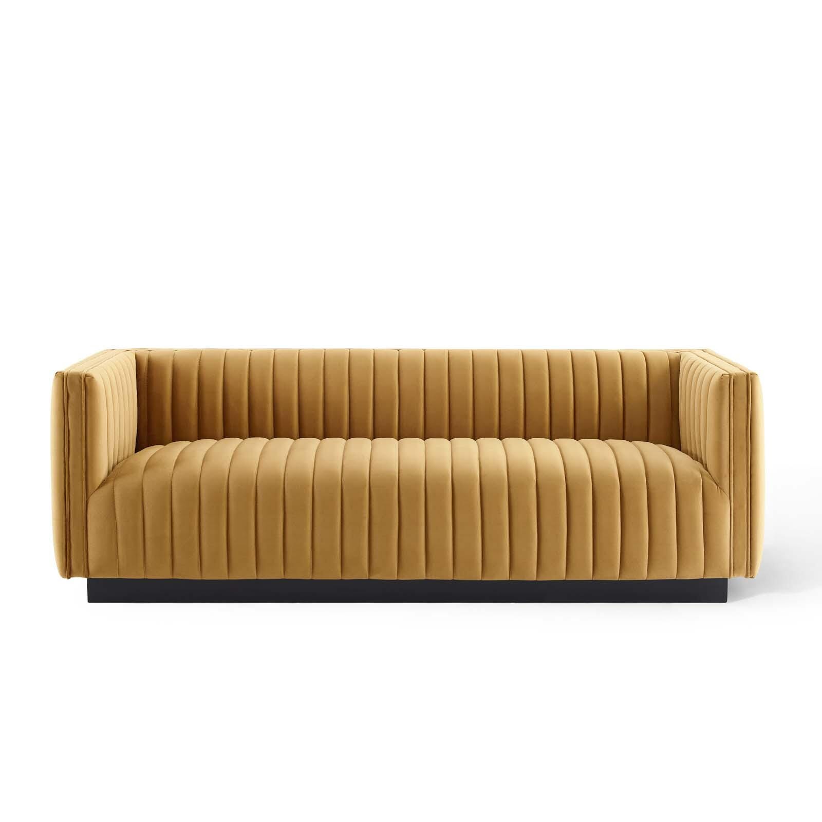 Modway Conjure Sofa, Cognac, large