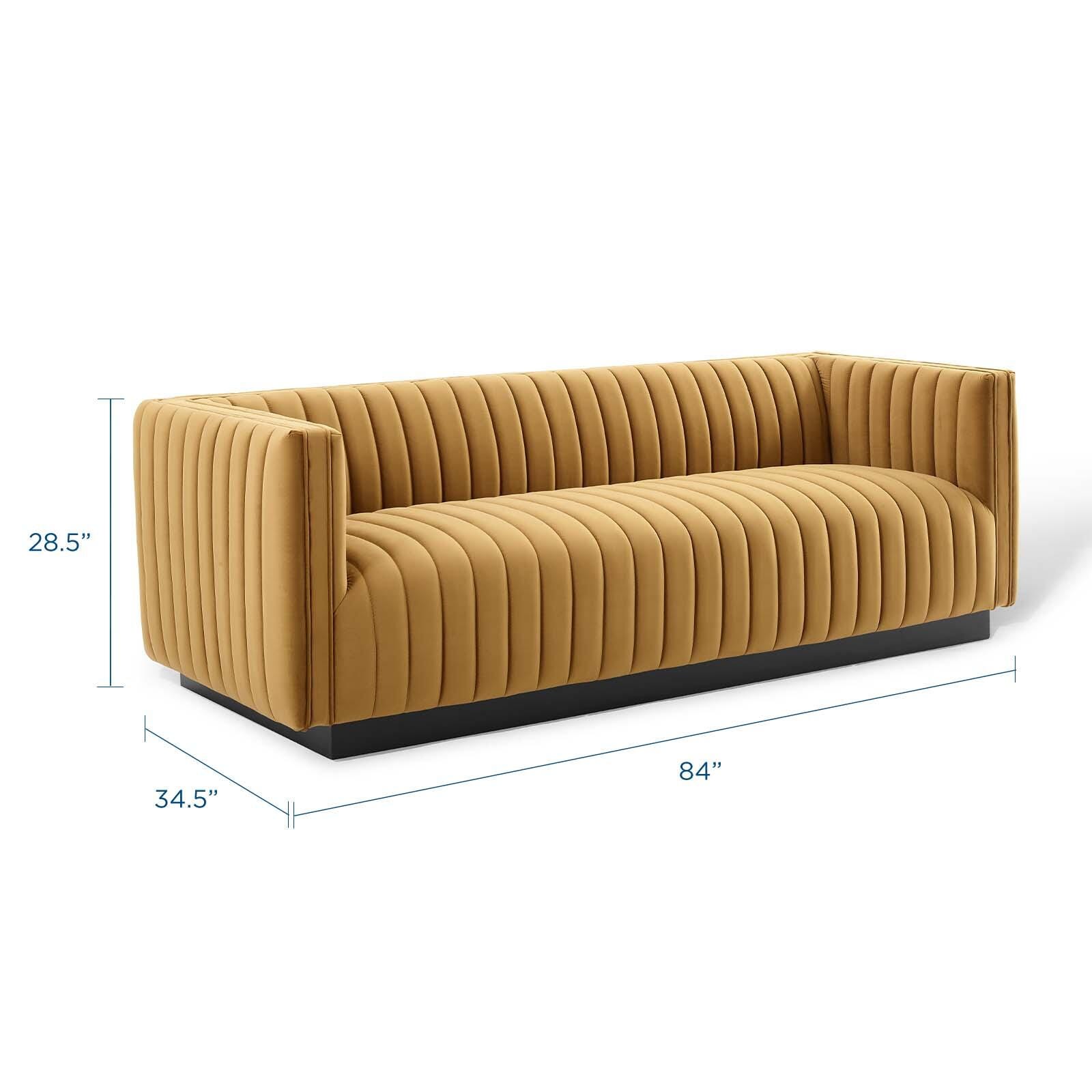 Modway Conjure Sofa, Cognac, large